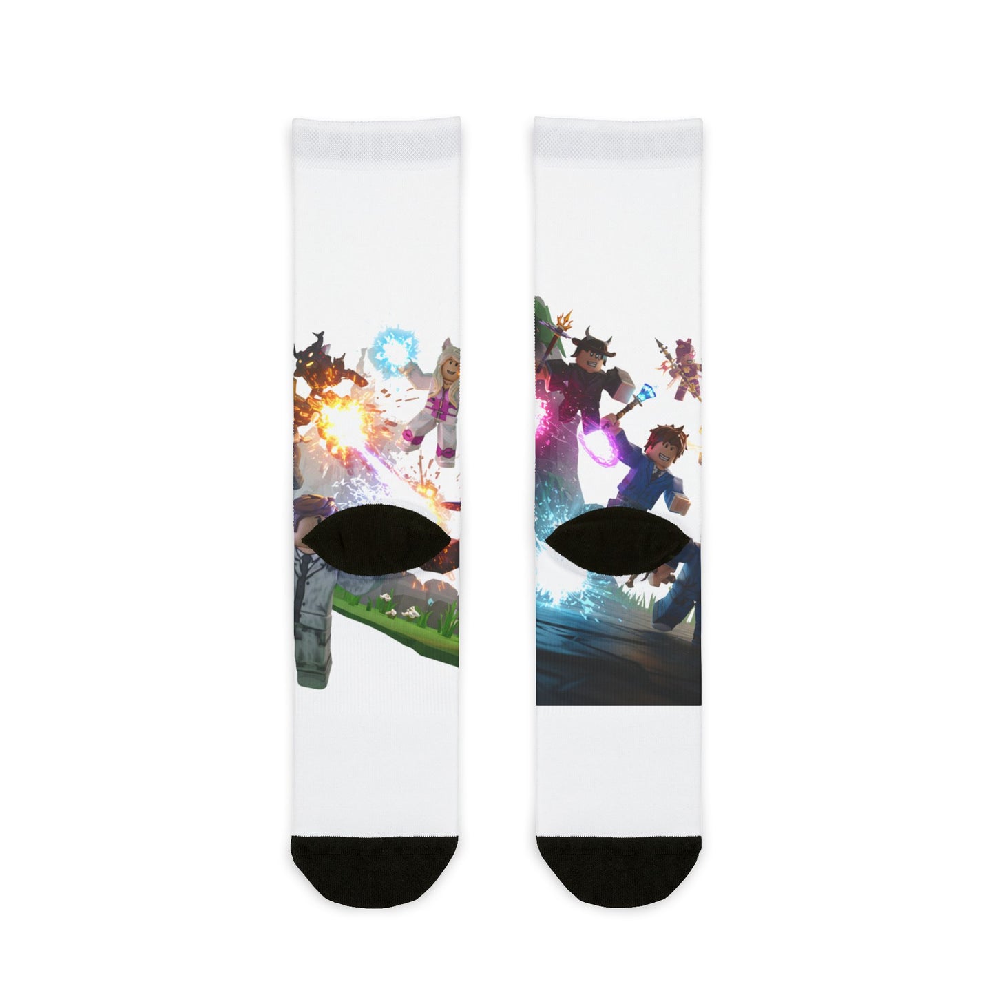 Voxel Rebellion: Edgy Character Crew Socks