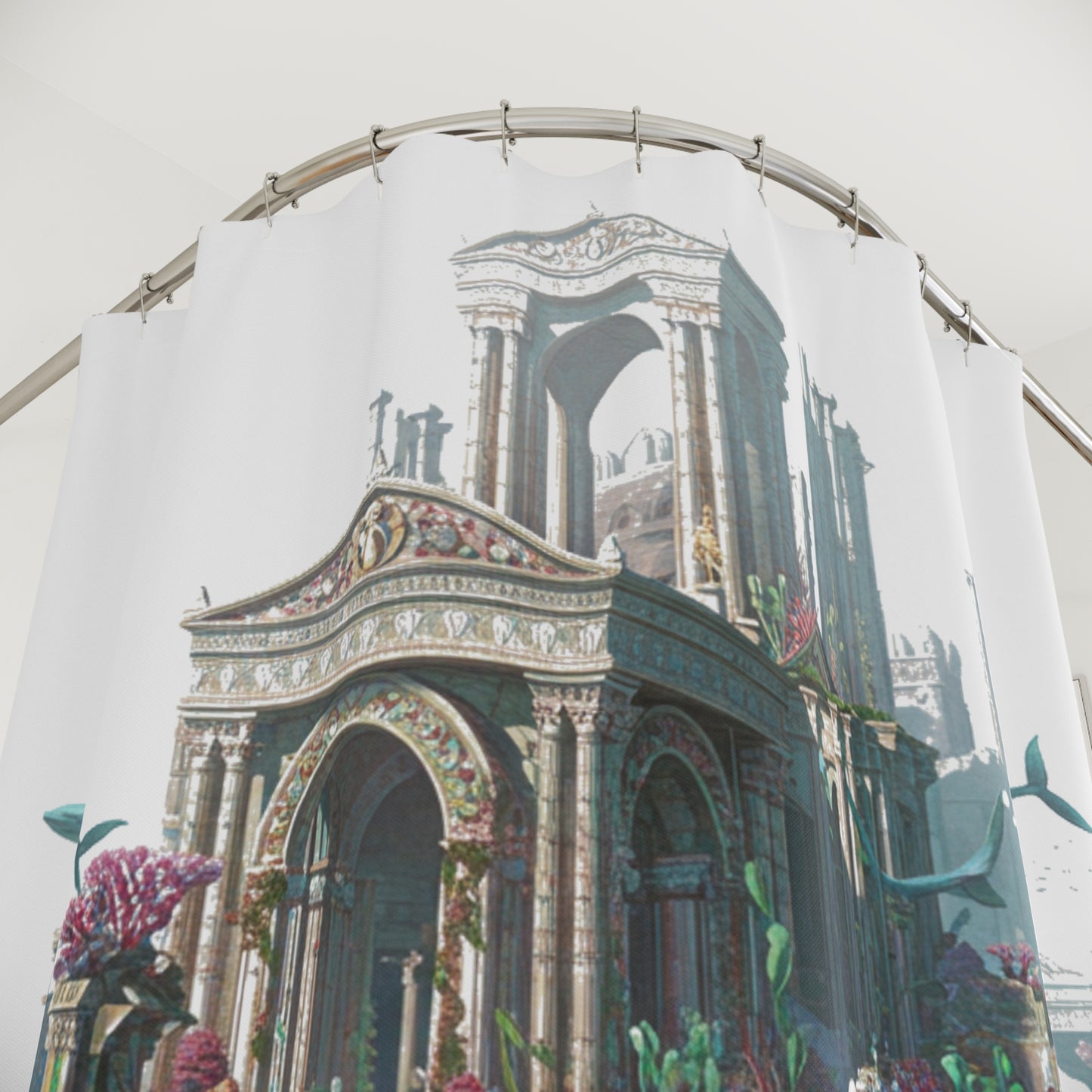 Mystic Atlan Realm Shower Curtain - Epic Fantasy Edition