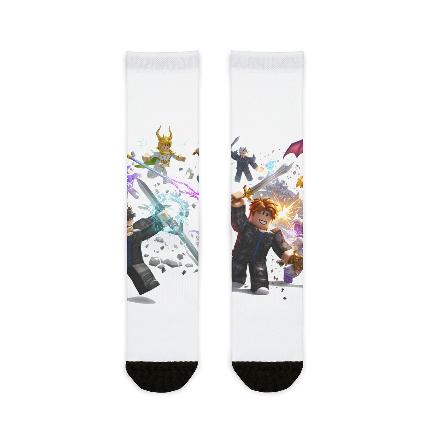 Pixel Edge Voxel Warriors Crew Socks
