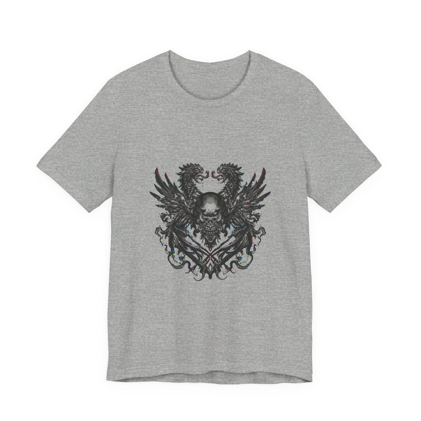 Glitch Heraldry Unisex Tee: Trendy Fusion