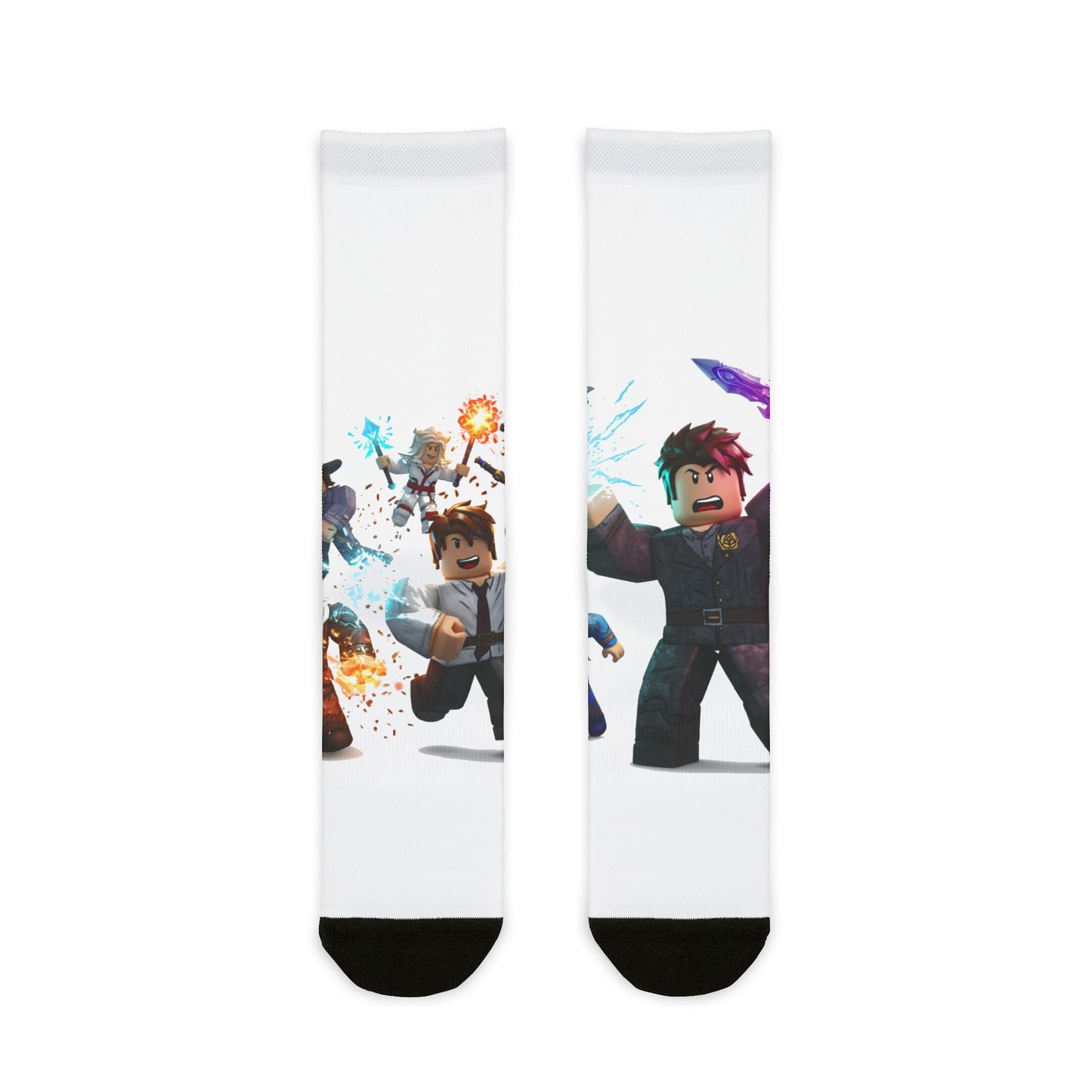 Voxel Rebellion: Edgy Character Crew Socks