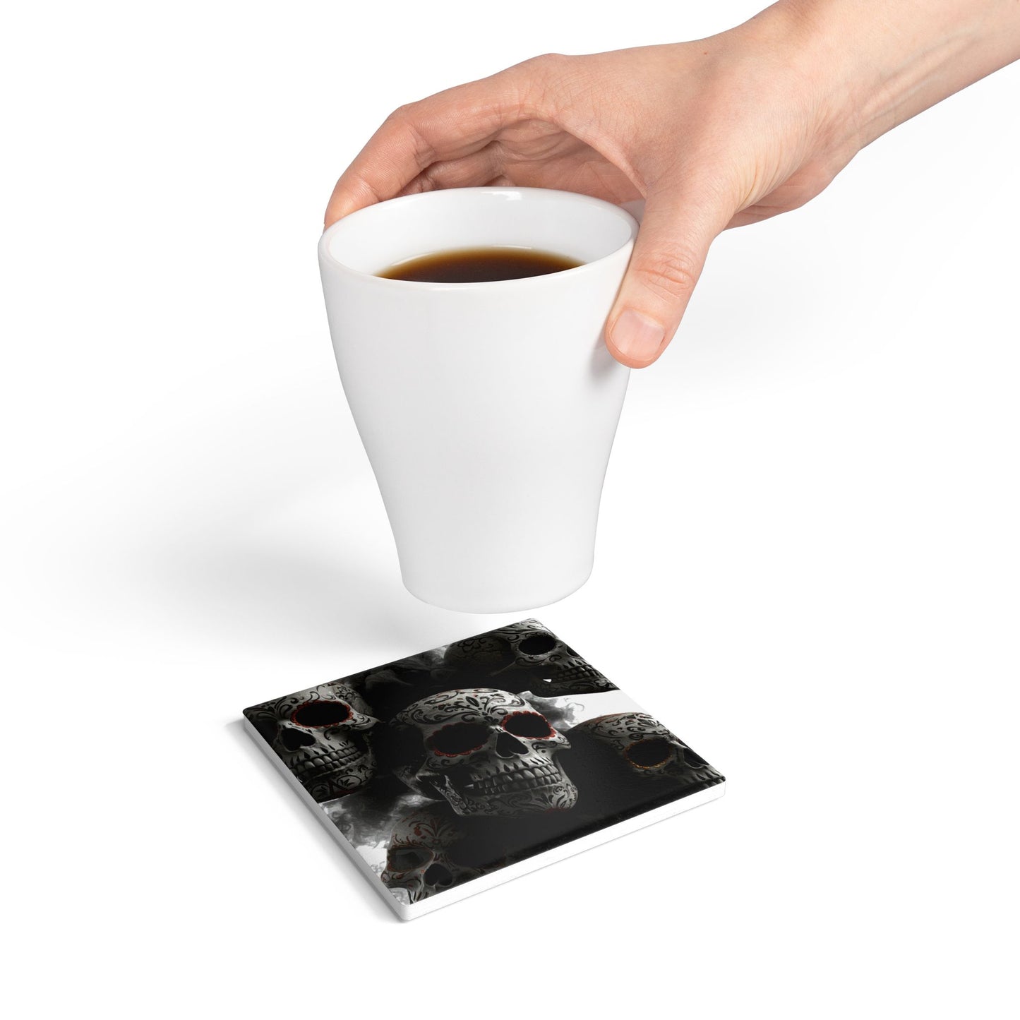 LaCatrina Edge: Ceramic Coaster - Bold & Daring Design