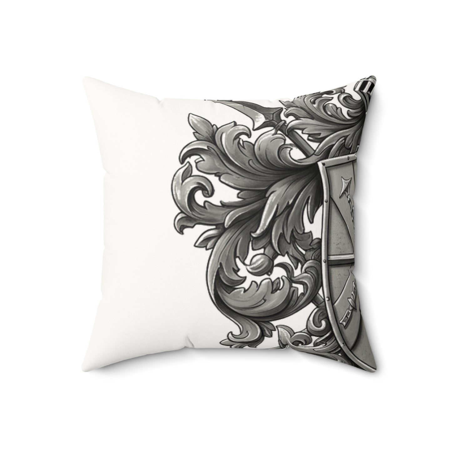 Edgy Enclave: Dual Guild Faux Suede Pillow