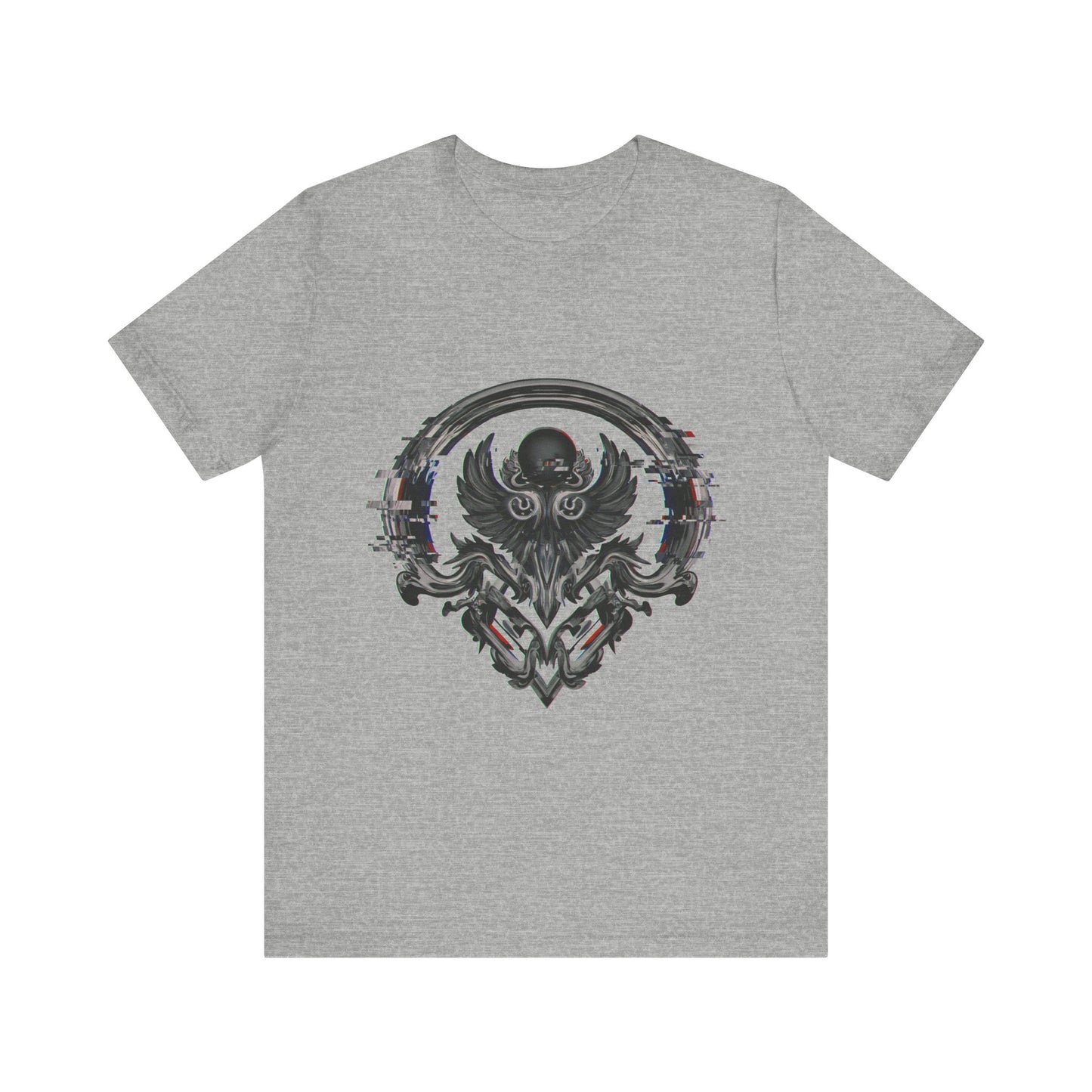 Glitch Heraldry Unisex Tee – Trendy Fusion Style