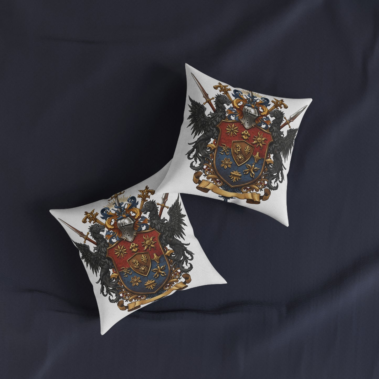 Edgy Elegance: Dual Guild #62 Square Pillow