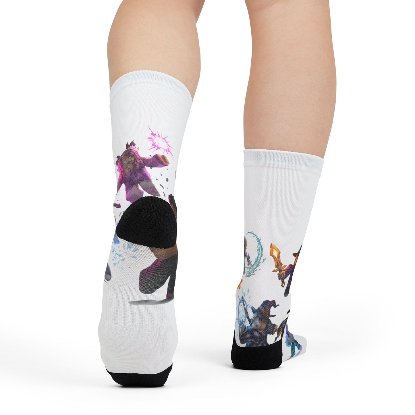 Voxel Vibe Fusion Crew Socks - Edgy Edition