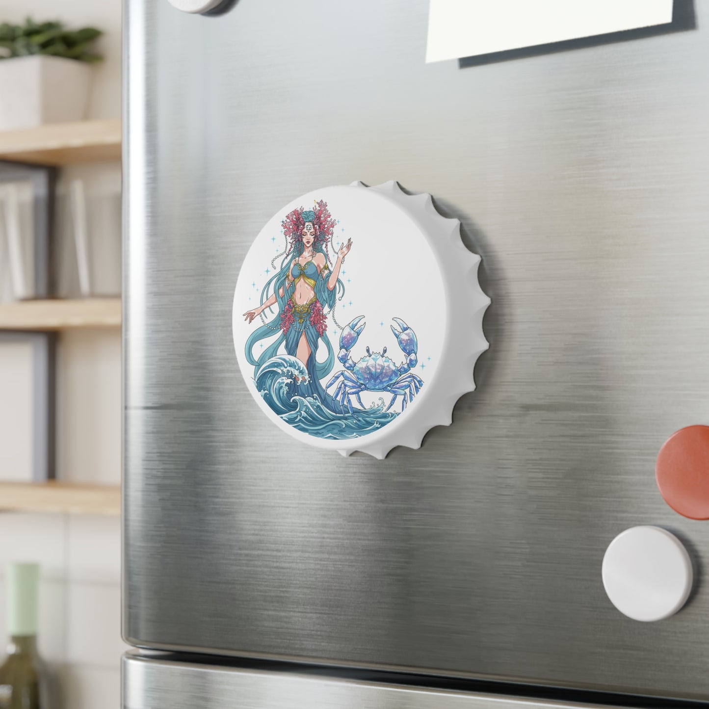 Cosmic Crab Zodiac Bottle Opener - Cancer Edition