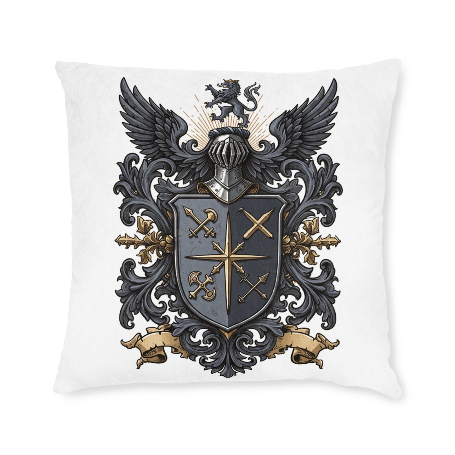 Edgy Guild Emblem Square Pillow - Dare to Dream Edition