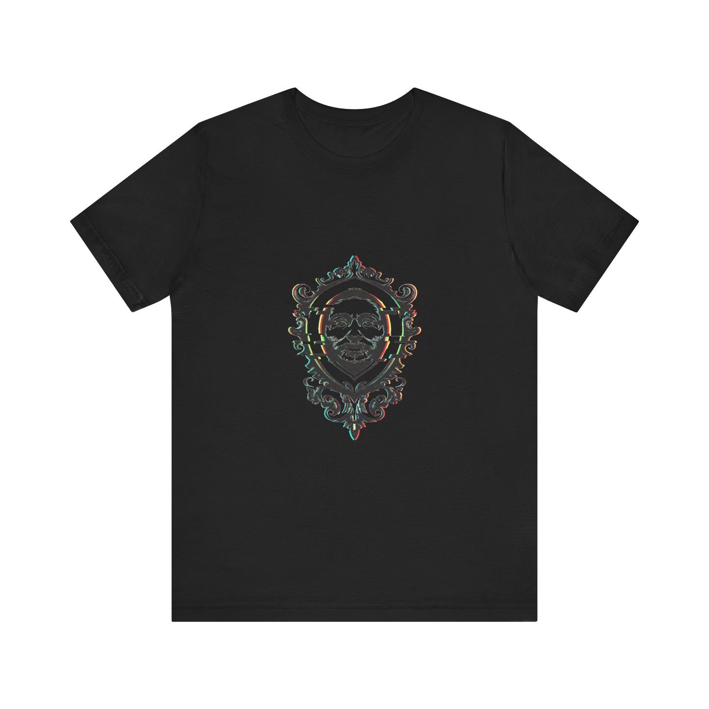 Glitch Heraldry Fusion Tee - Trendy Unisex Jersey