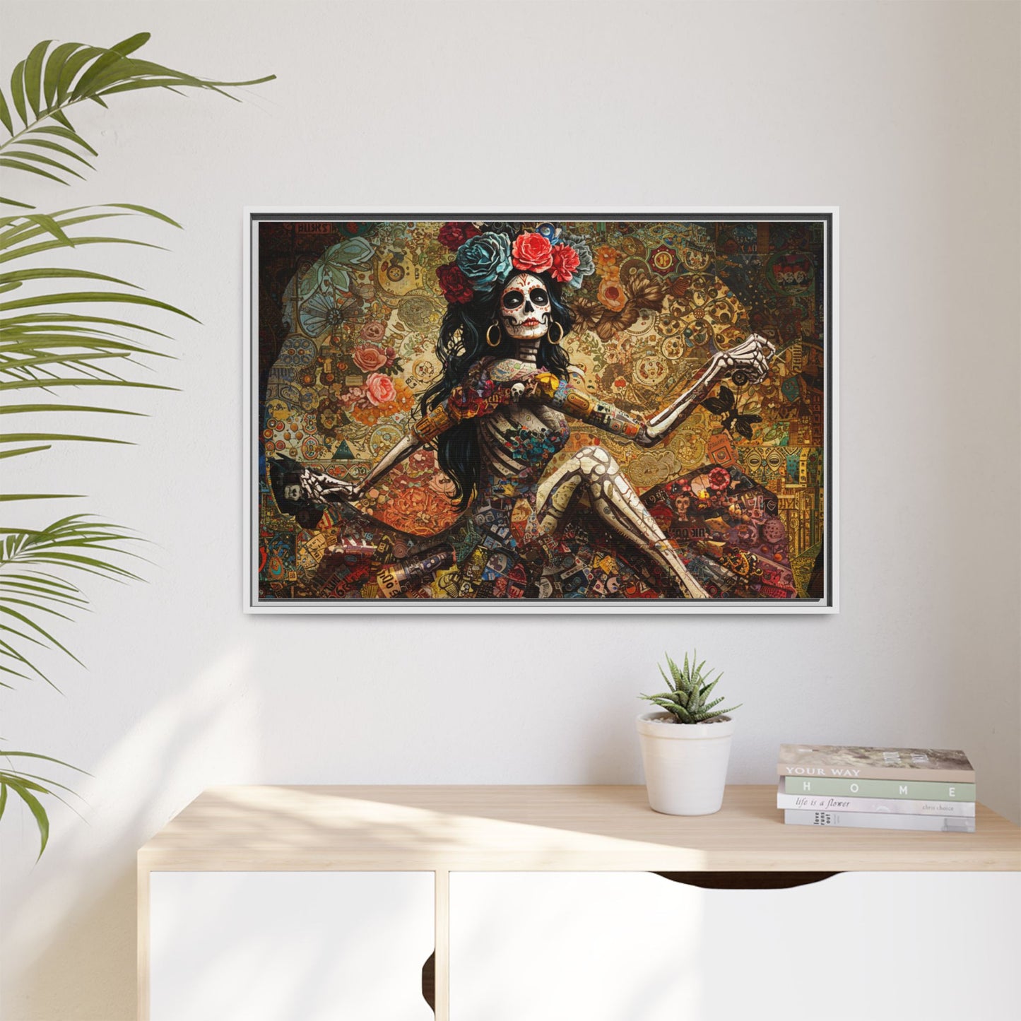 LaCatrina Elegance: Exquisite Multicolor Matte Canvas