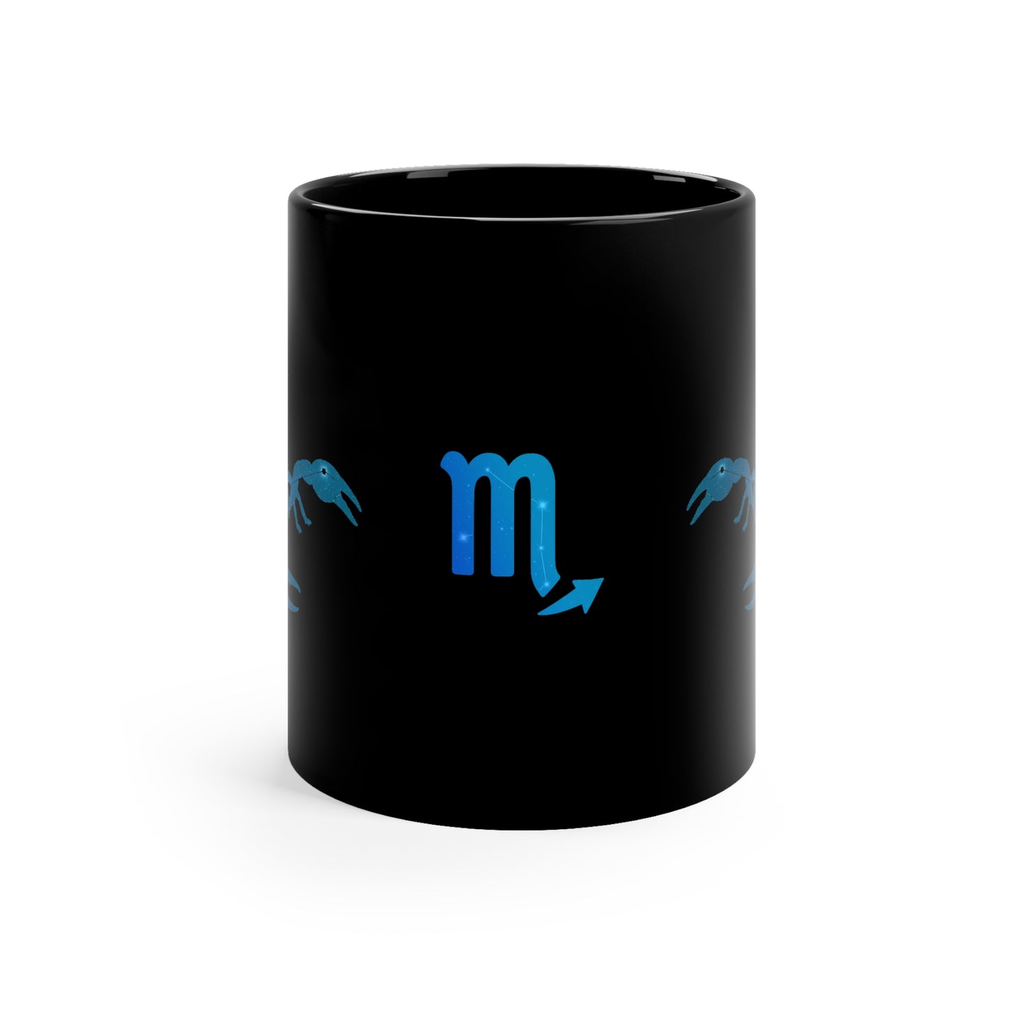 Scorpio Zodiac Coffee Mug, Astrology Gift, 11oz Black Mug for Horoscope Lovers, Scorpion Design, Personalized Coffee Cup