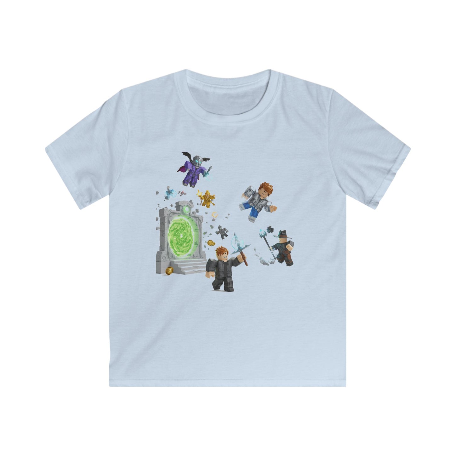 Pixel Pals Adventure Kids Tee - Voxel Style #23
