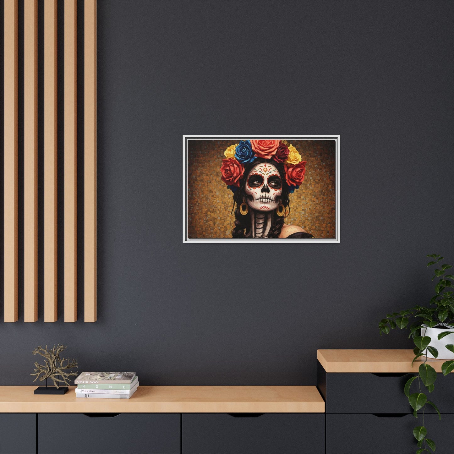 LaCatrina Elegance #15: Multicolor Matte Framed Canvas