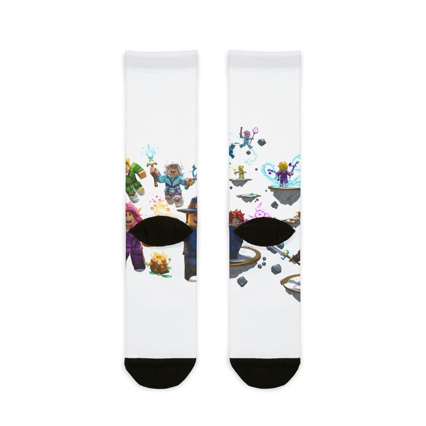 Voxel Rebellion: Edgy Character Crew Socks