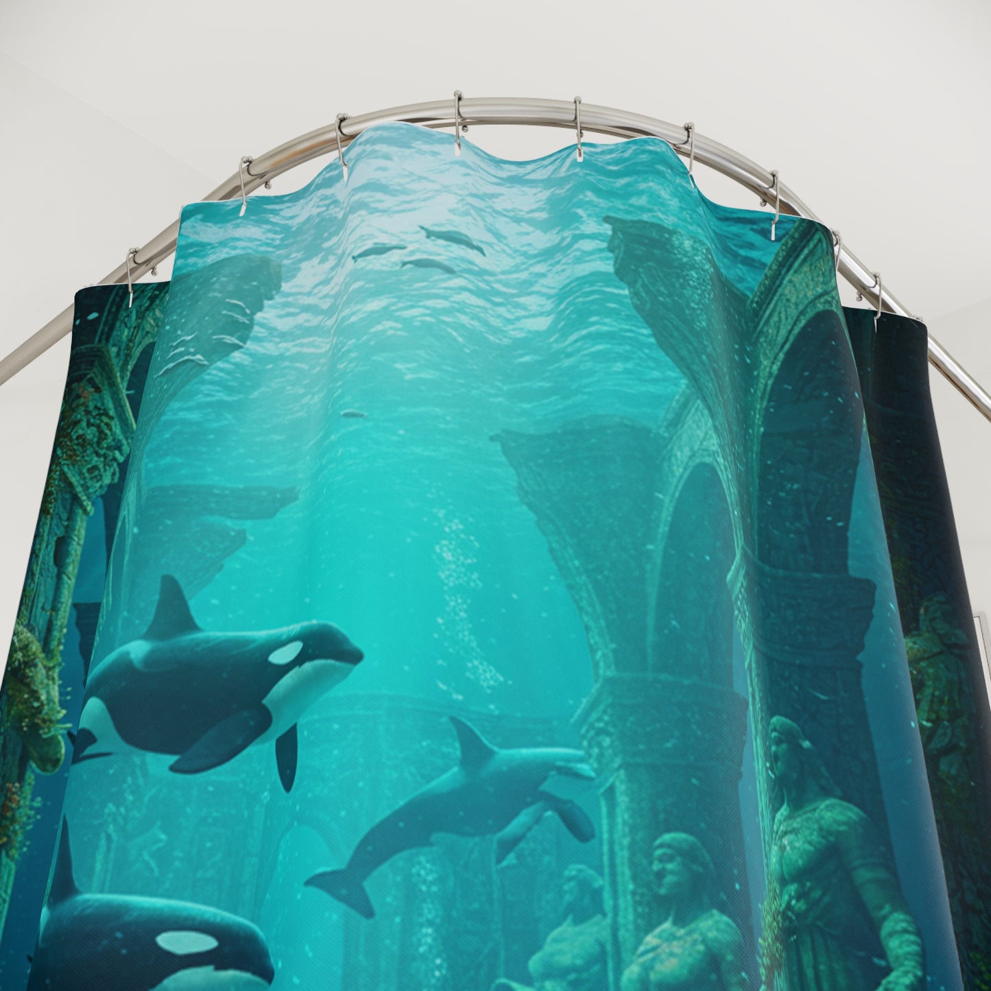 Atlantis Edge: Dive into Mystery Shower Curtain