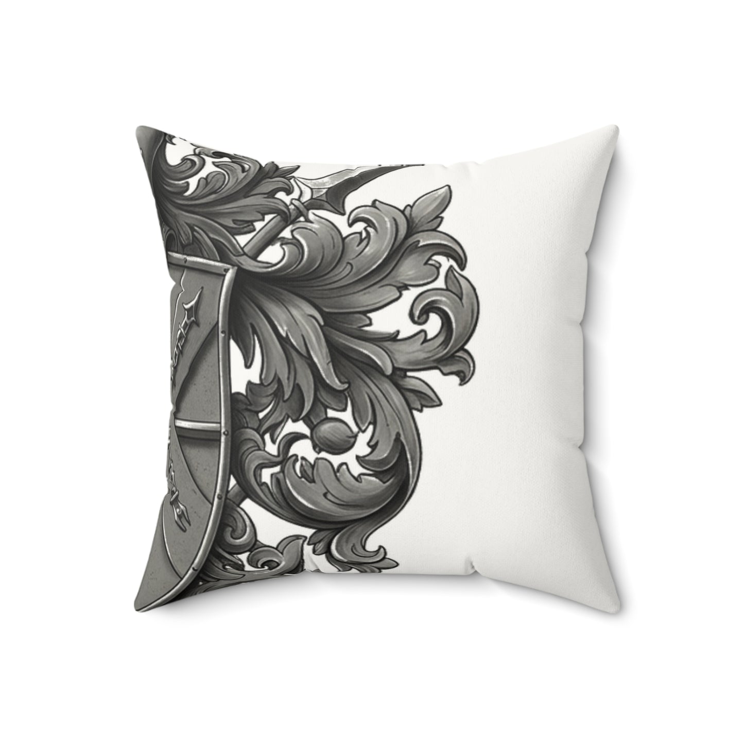 Edgy Enclave: Dual Guild Faux Suede Pillow