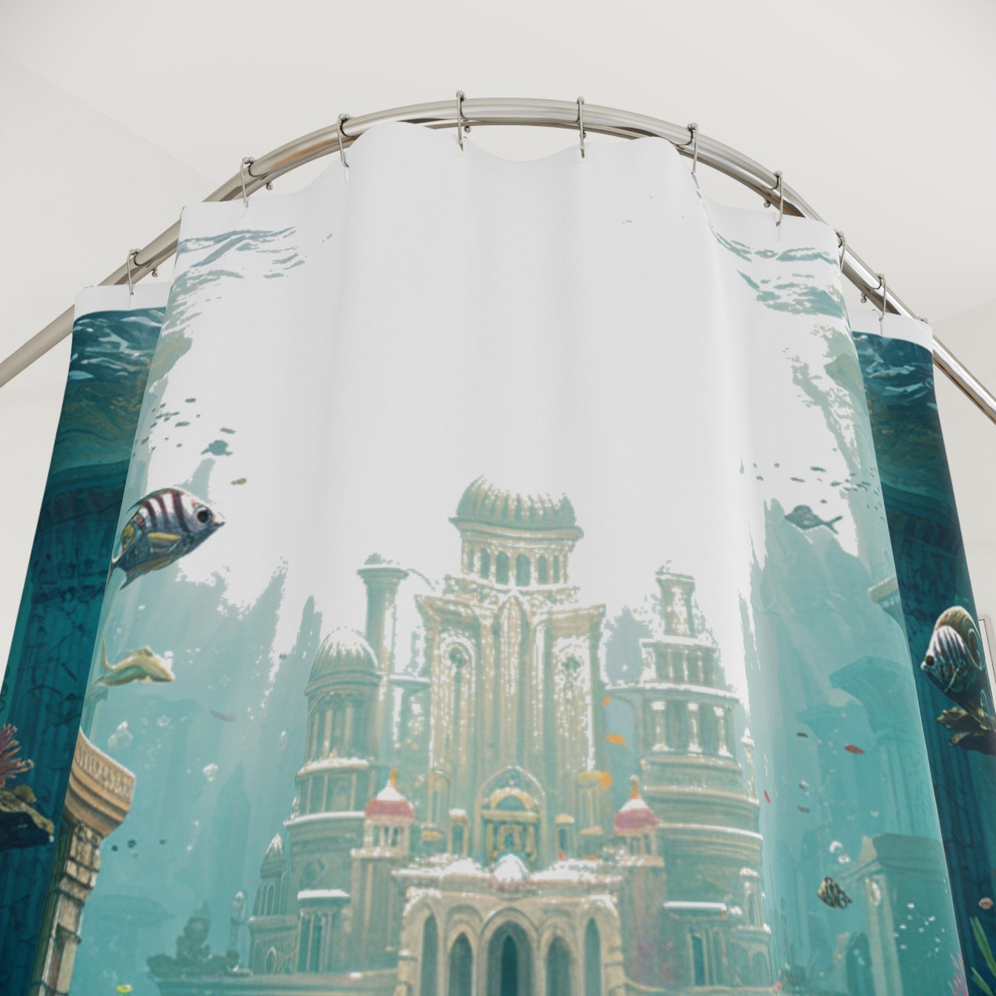 Mystic Atlan Epic Fantasy Shower Curtain – Edgy Edition