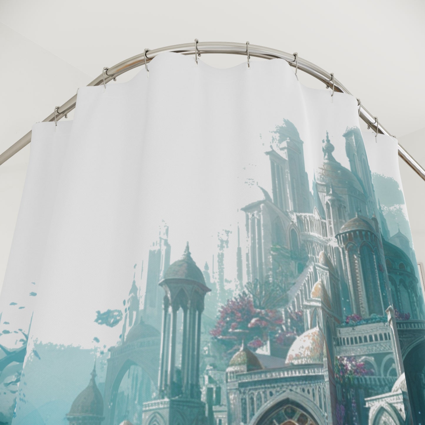 Mystic Atlantean Epic Shower Curtain - Edgy Fantasy Style