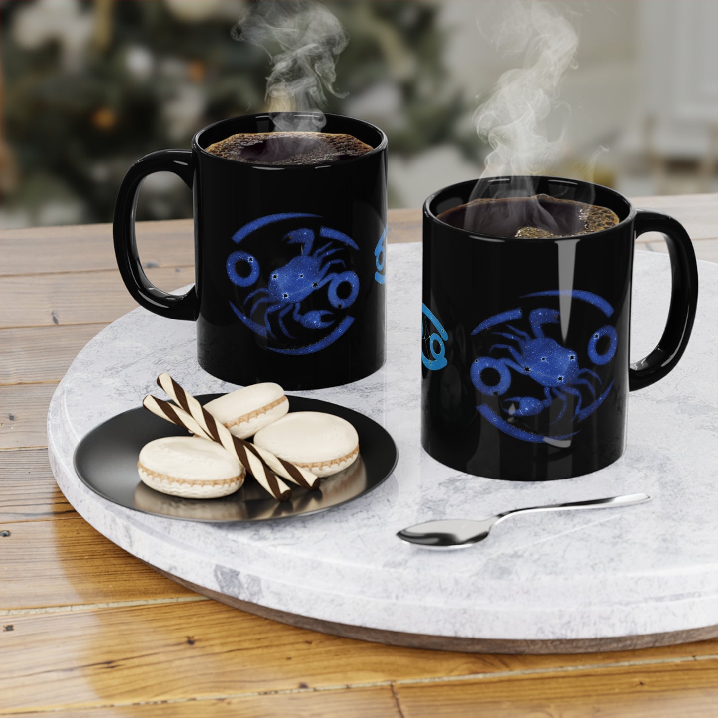 Zodiac Cancer Coffee Mug, Astrology Birthday Gift, 11oz Horoscope Mug, Celestial Crab Design, Unique Gift for Cancer Lovers