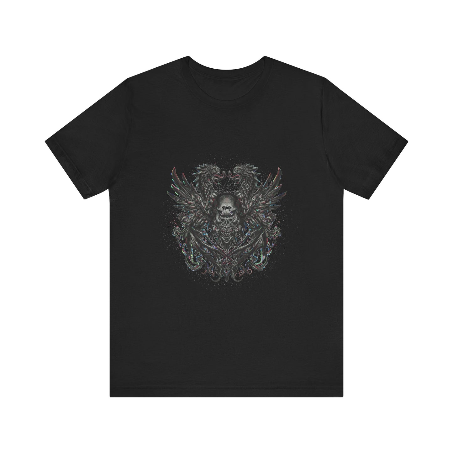 Glitch Heraldry Unisex Tee: Trendy Fusion