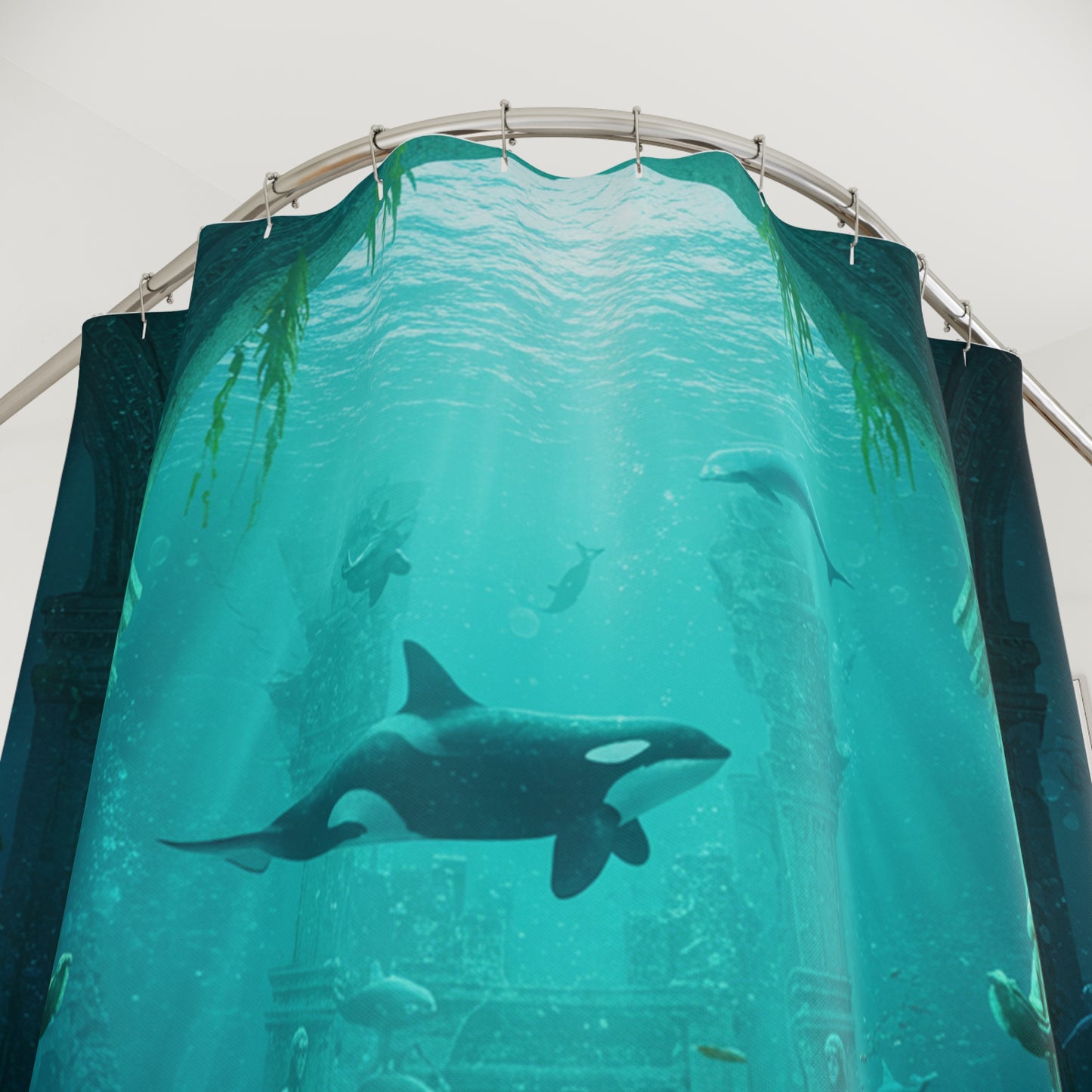 Atlantis Edge: Dive into Mystery Shower Curtain