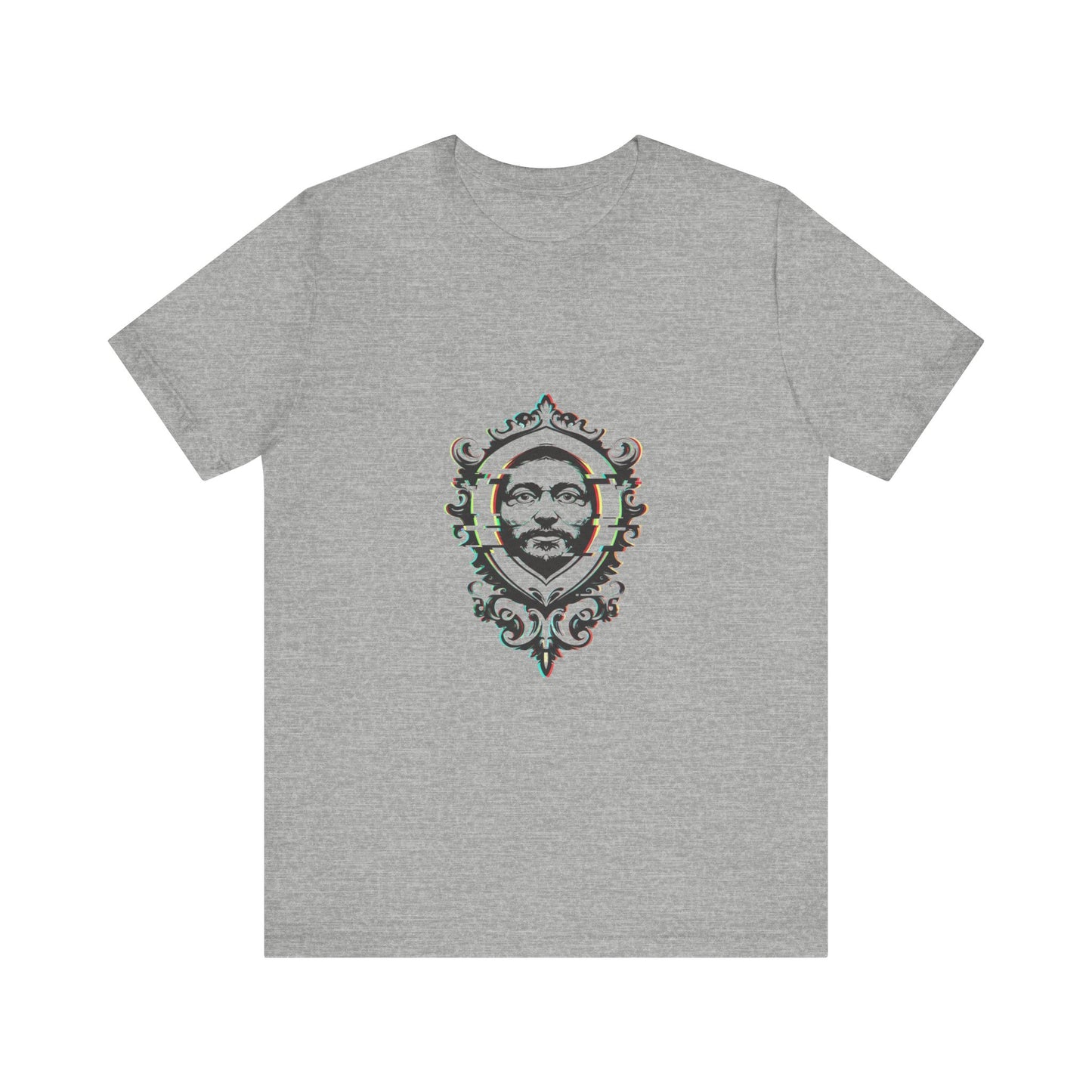 Glitch Heraldry Fusion Tee - Trendy Unisex Jersey