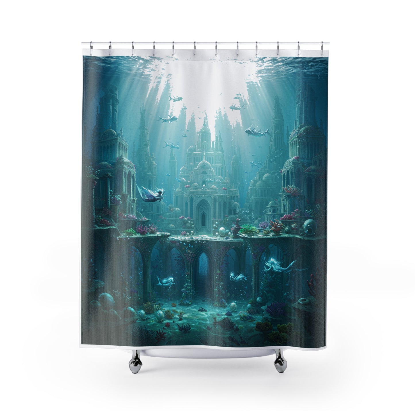 Mystic Atlan Fantasy Shower Curtain - Edgy Design #13
