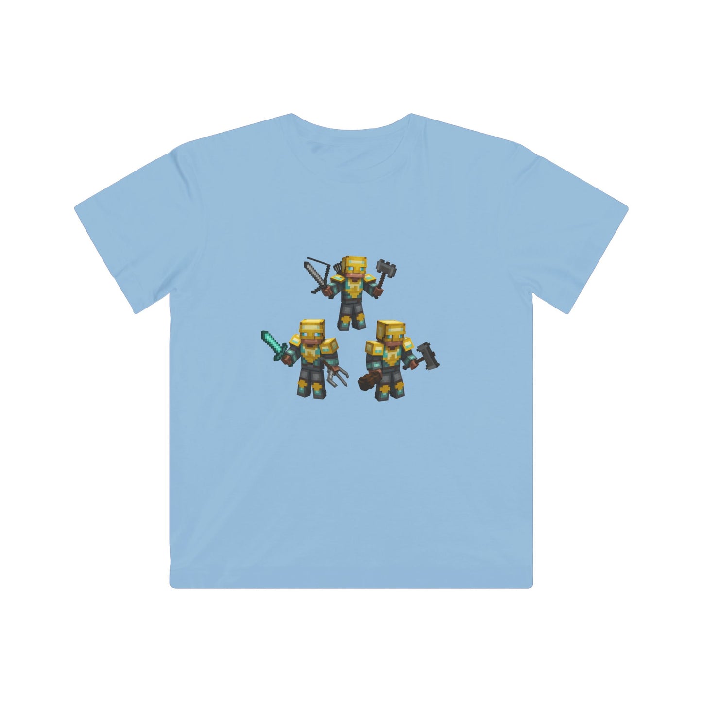 Pixel Power Play Kids' Tee - Mine Warriors-Inspired Design