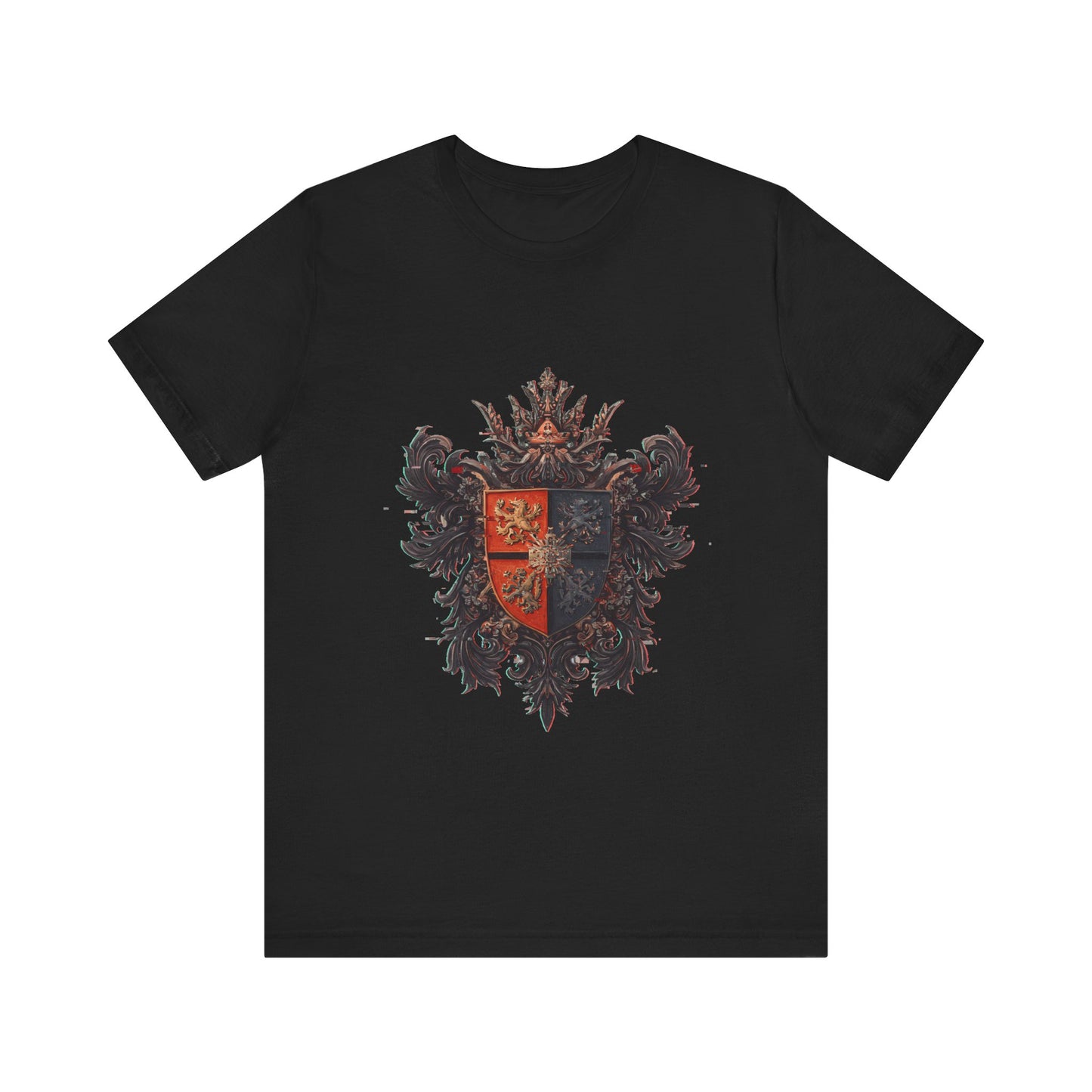Guild Emblem Fusion Tee - Trendy Unisex Jersey with Unique Sleeve Print