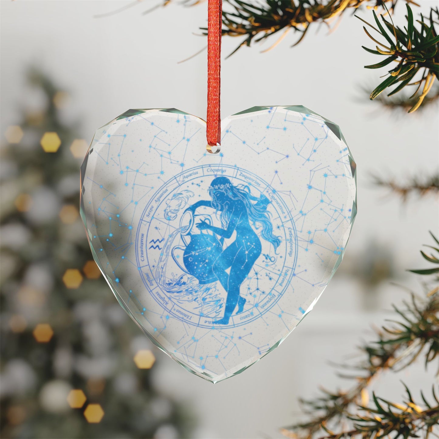 Aquarius Edge: Zodiac Rebel Crystal Ornament