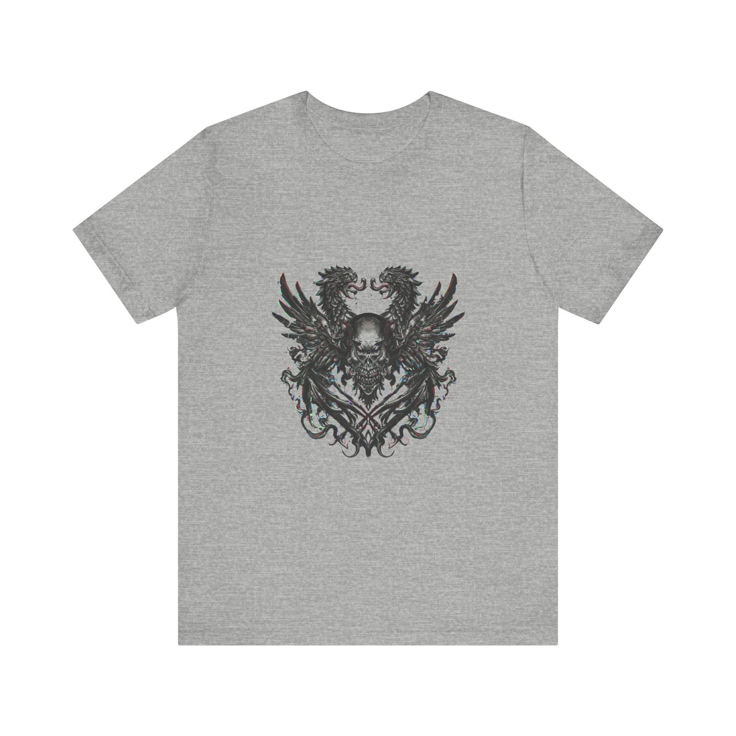 Glitch Heraldry Unisex Tee: Trendy Fusion