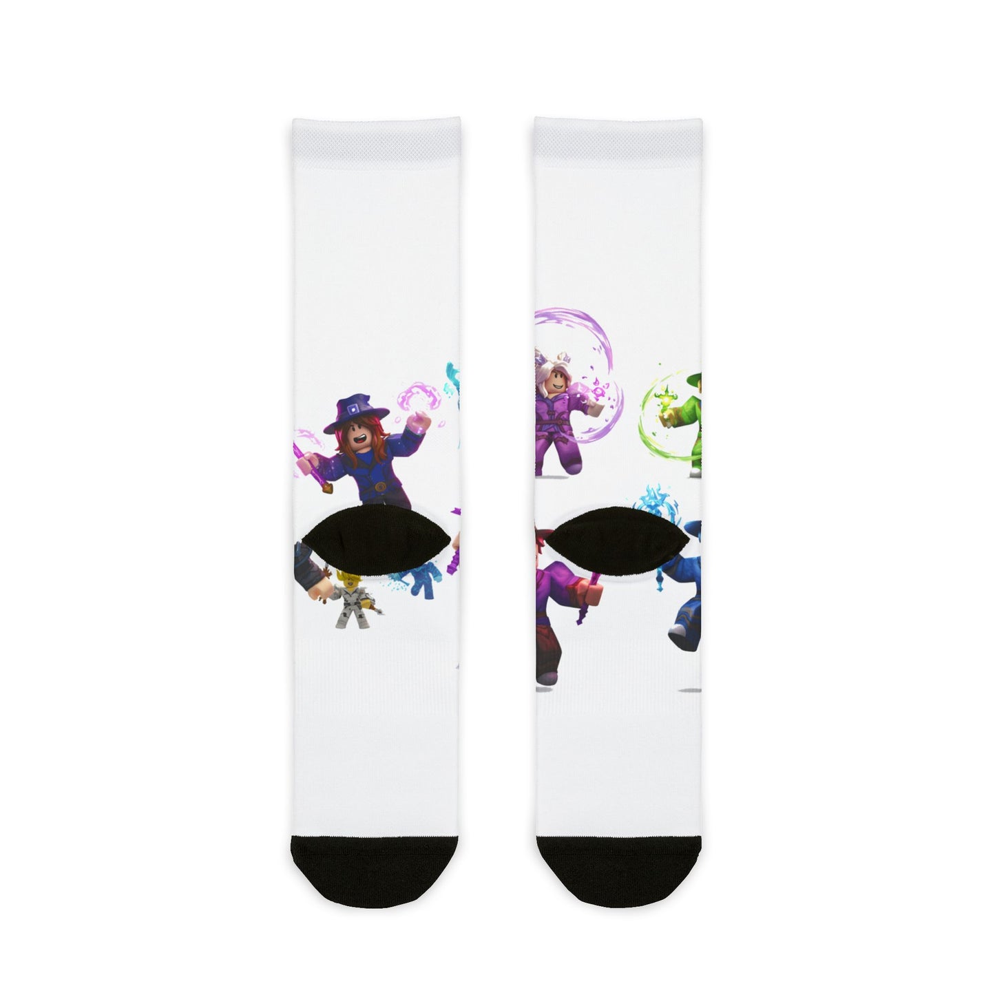 Voxel Vibe Explosion Crew Socks - Edgy Design Fusion