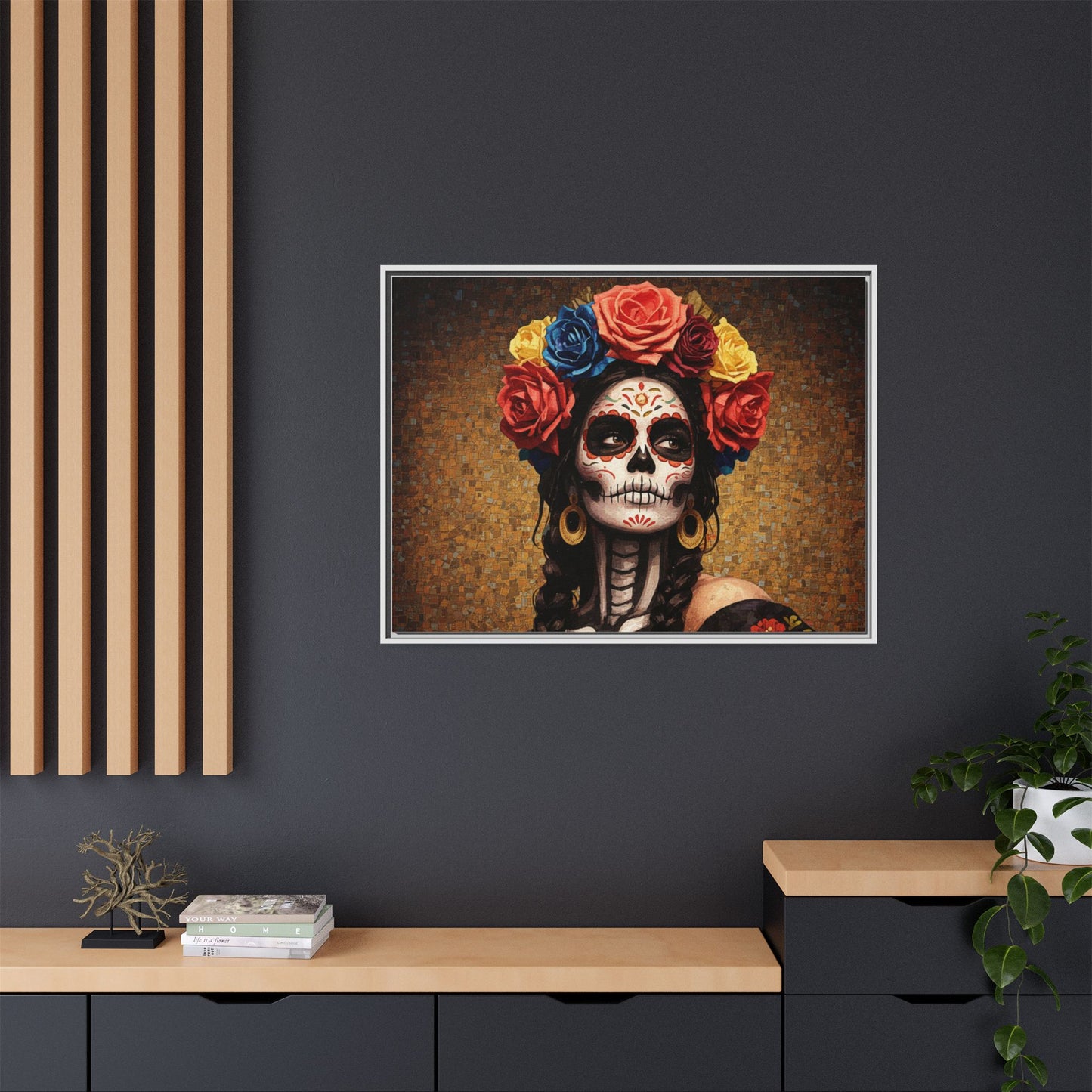 LaCatrina Elegance #15: Multicolor Matte Framed Canvas