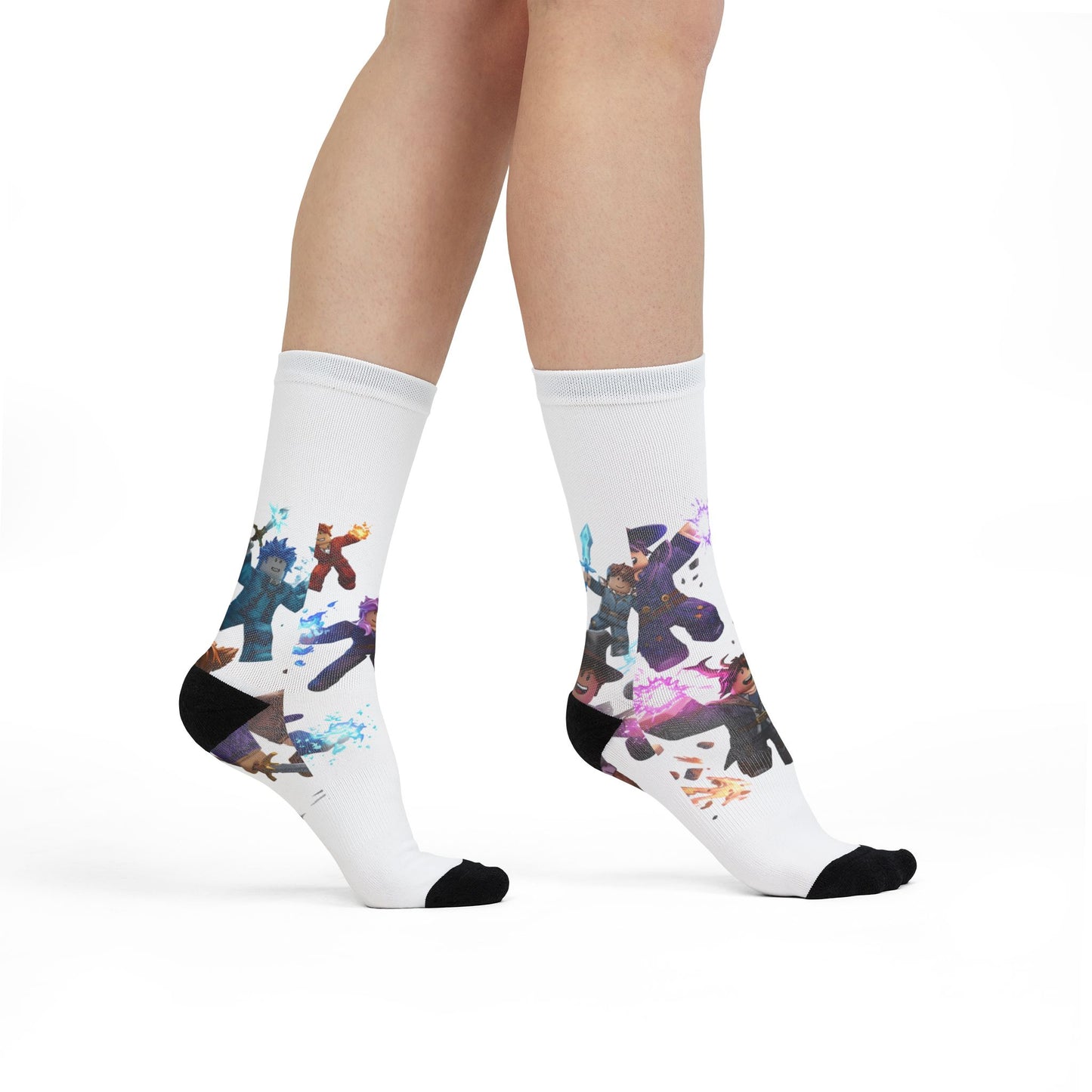 Pixel Power Punch Crew Socks: Unleash Your Edgy Side