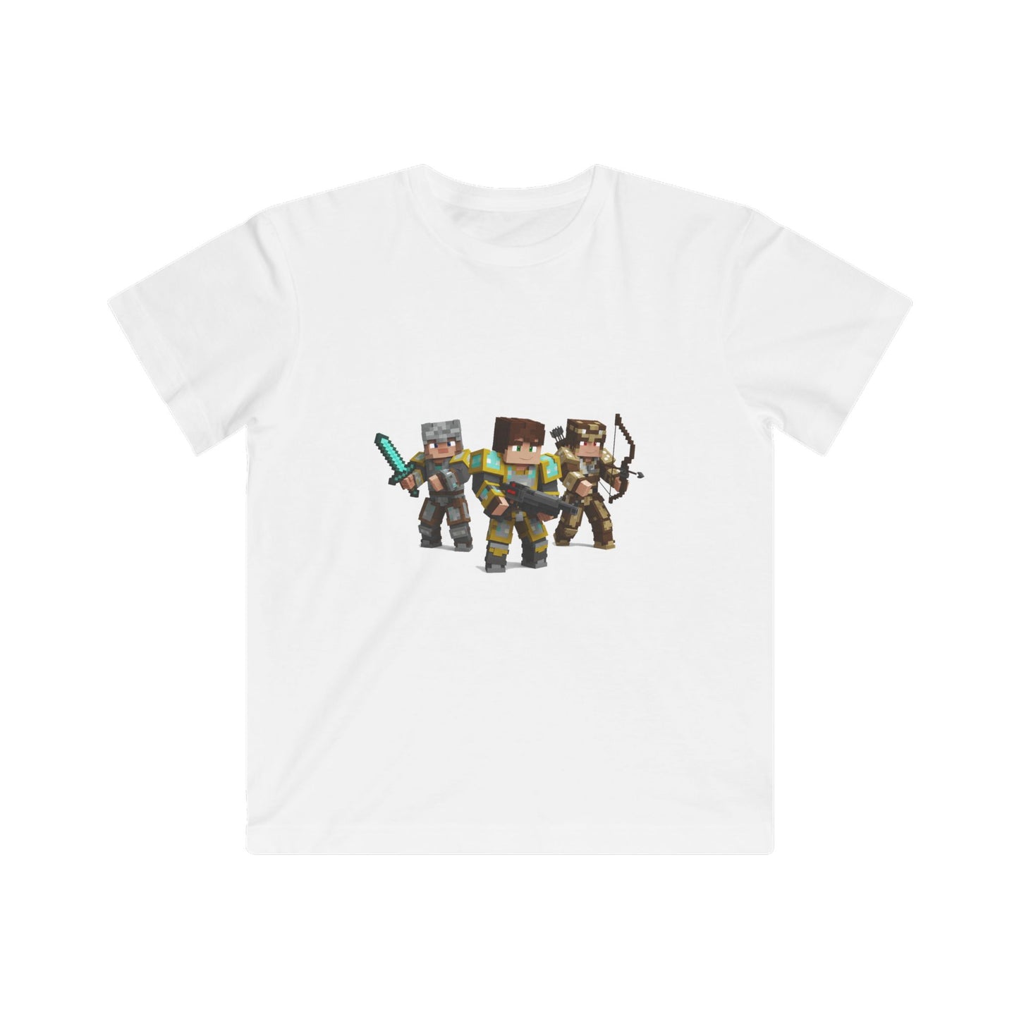 Pixel Power Player Kids Tee - Mine-Inspired Casual Fun!