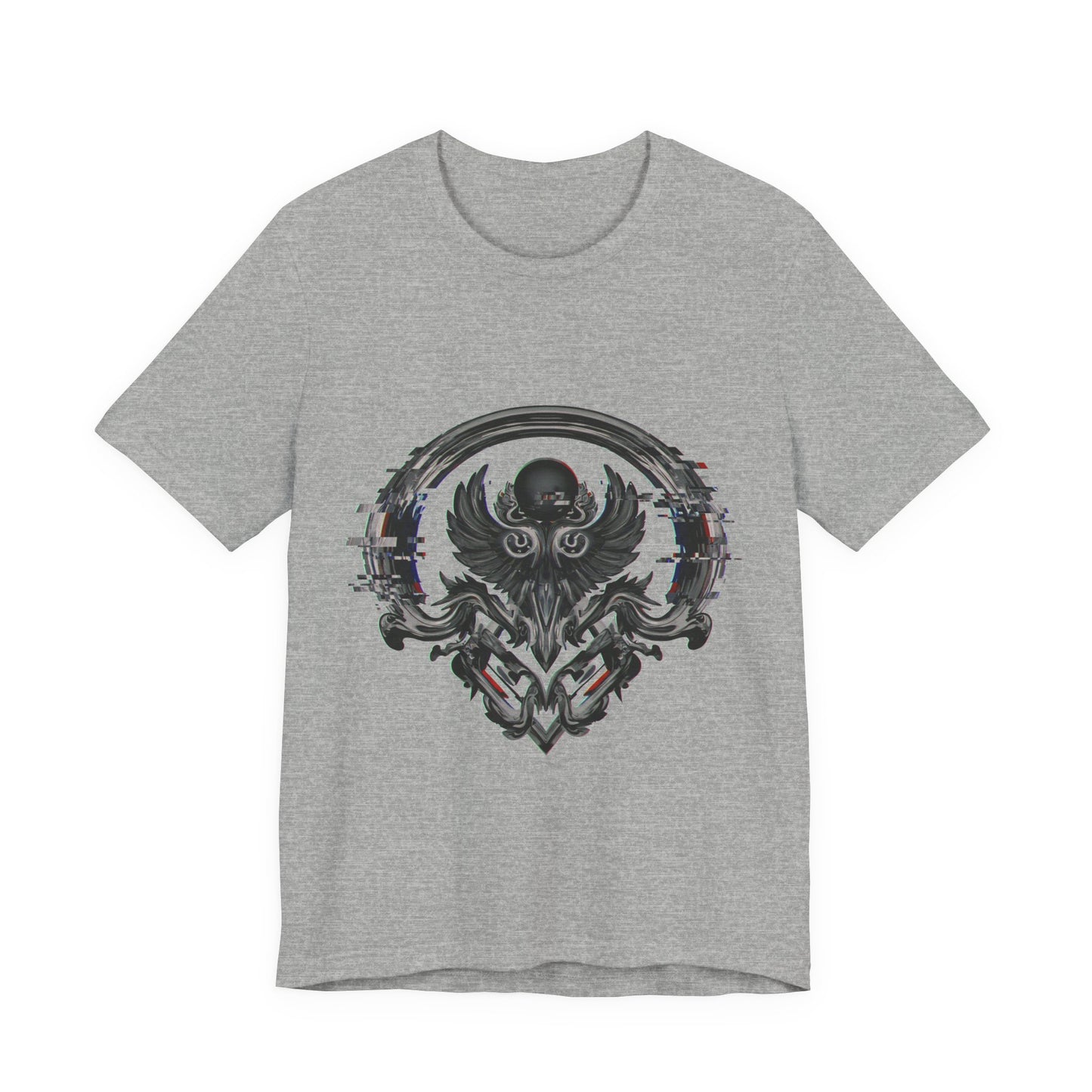 Glitch Heraldry Unisex Tee – Trendy Fusion Style