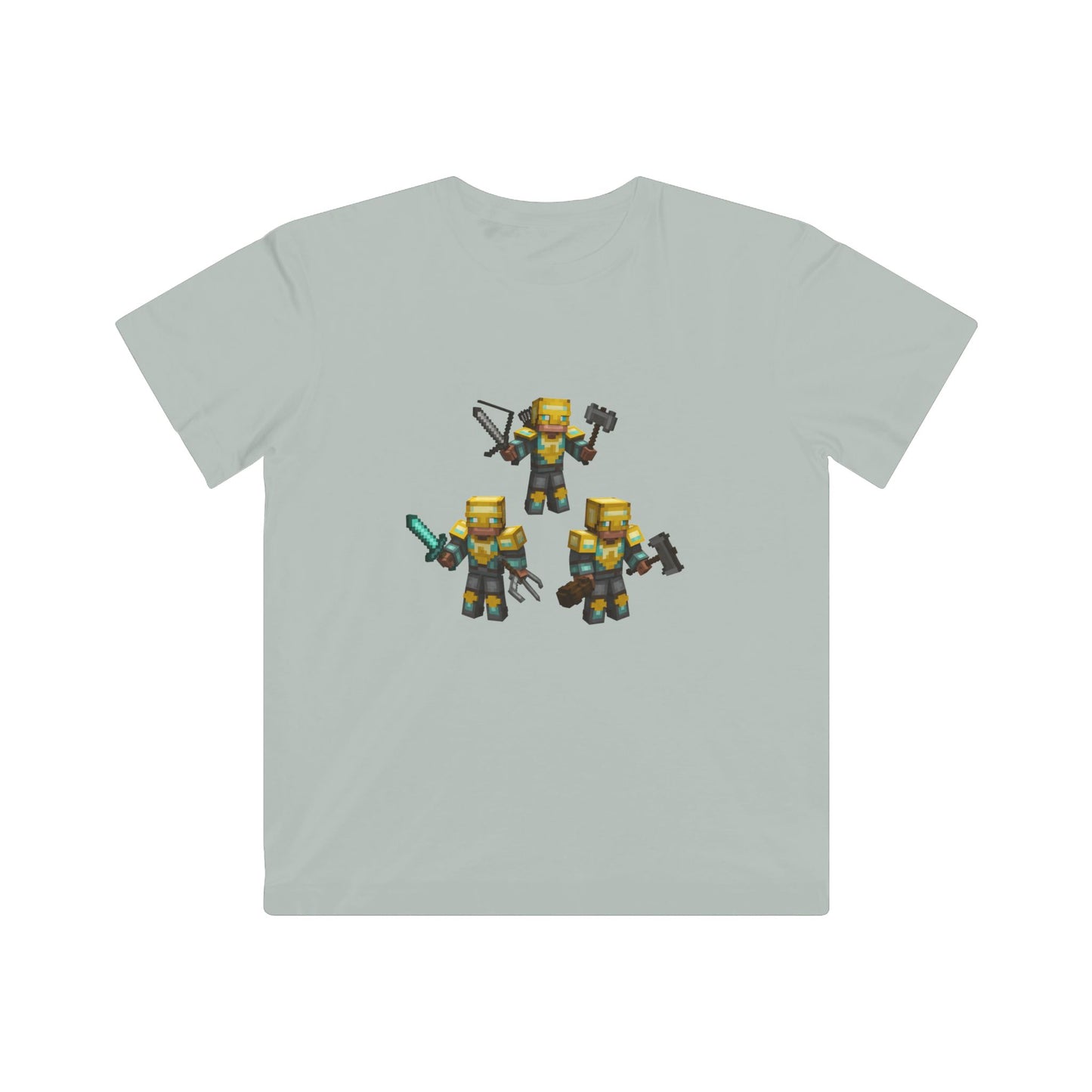 Pixel Power Play Kids' Tee - Mine Warriors-Inspired Design