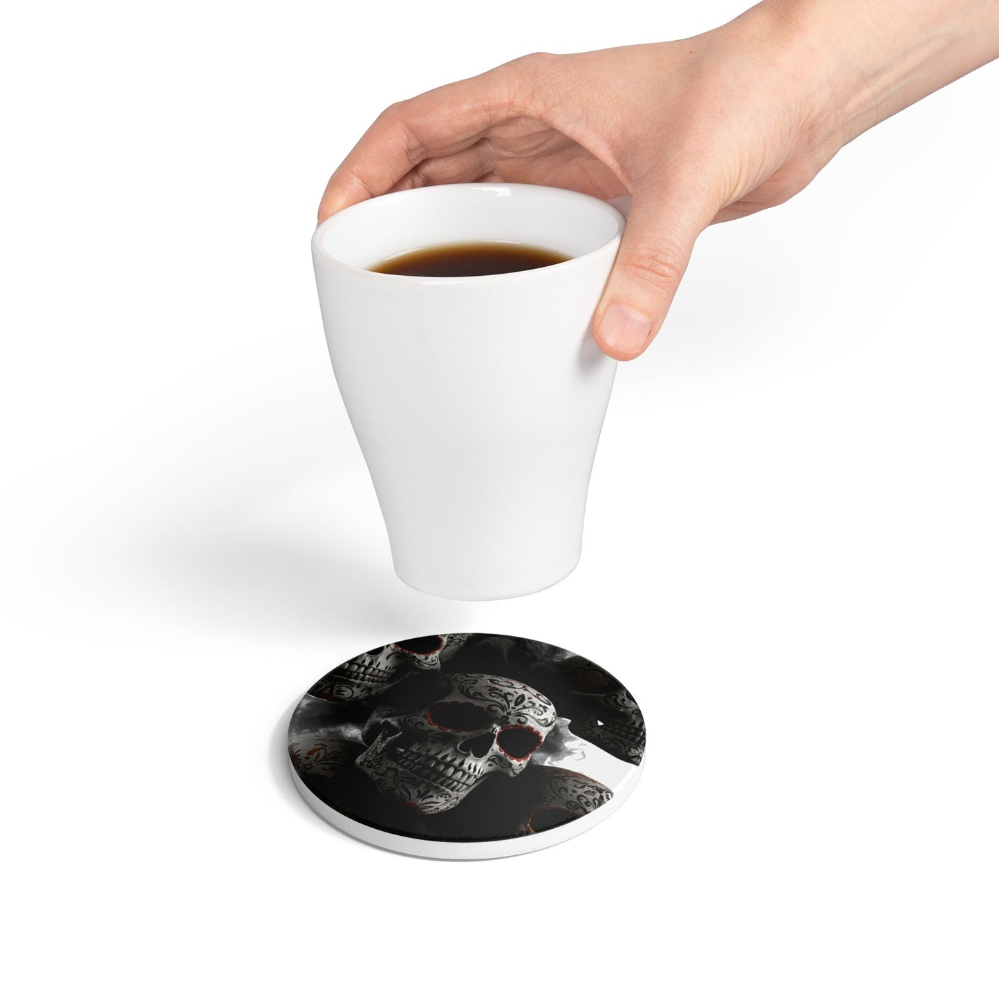 LaCatrina Edge: Ceramic Coaster - Bold & Daring Design