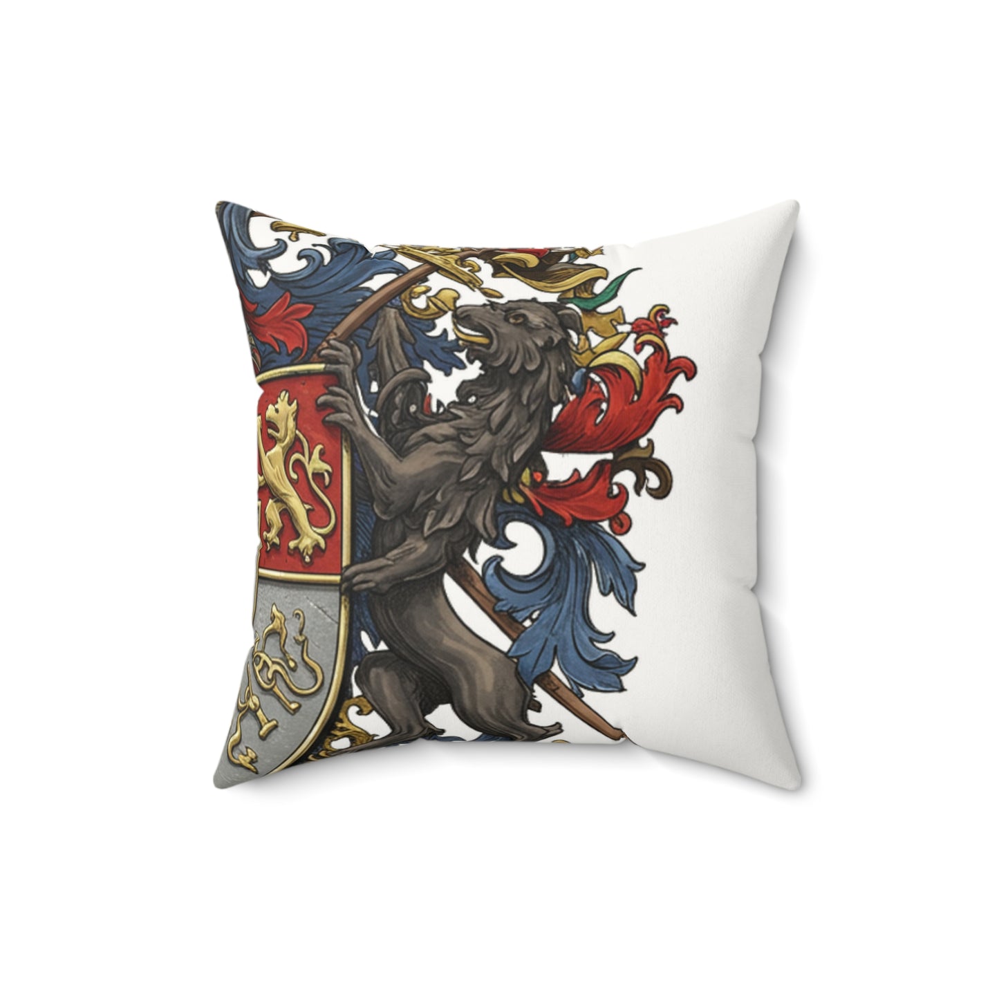 Edgy Elegance: Faux Suede Square Pillow – Guild #37 Edition