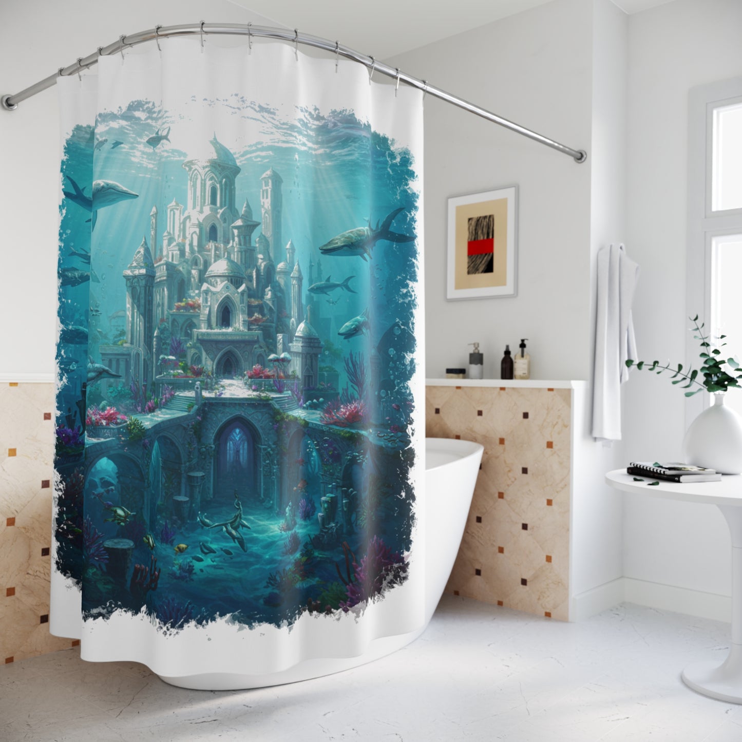 Mystic Atlan Fantasy Shower Curtain