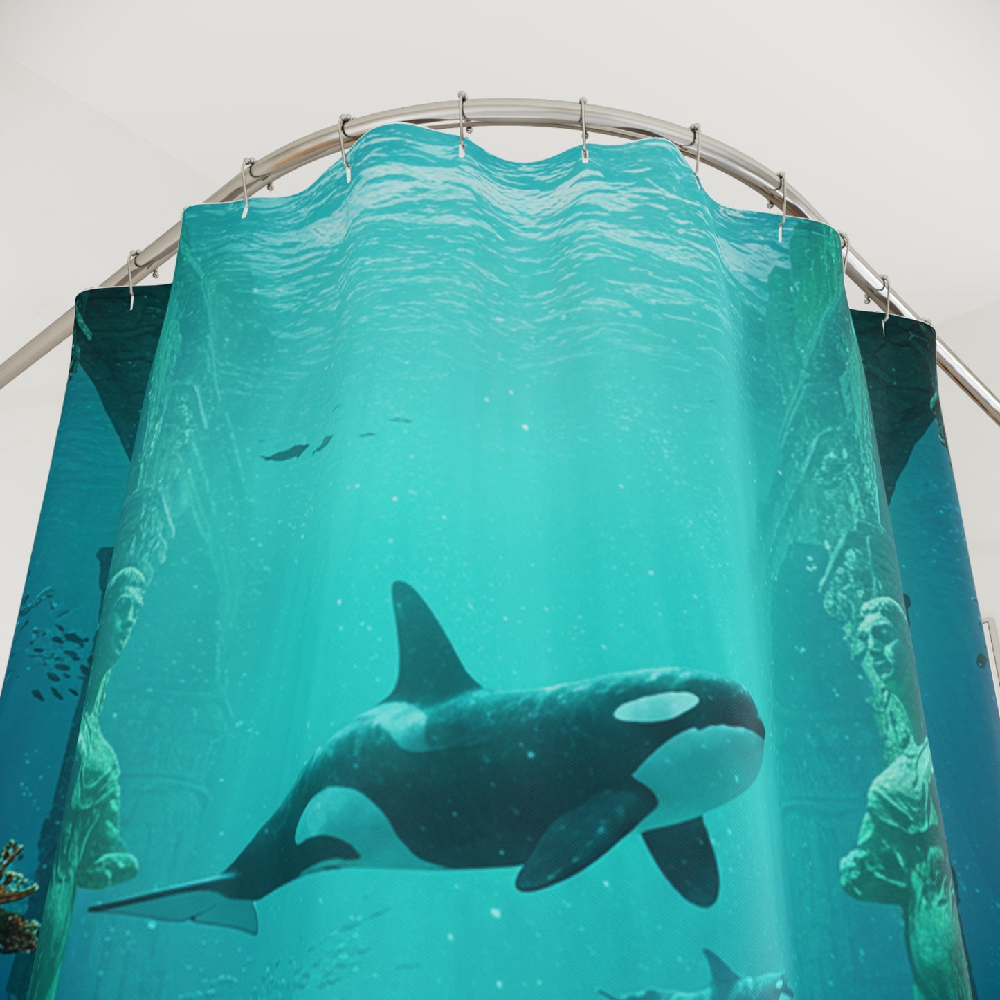 Atlantis Edge: Dive into Mystery Shower Curtain