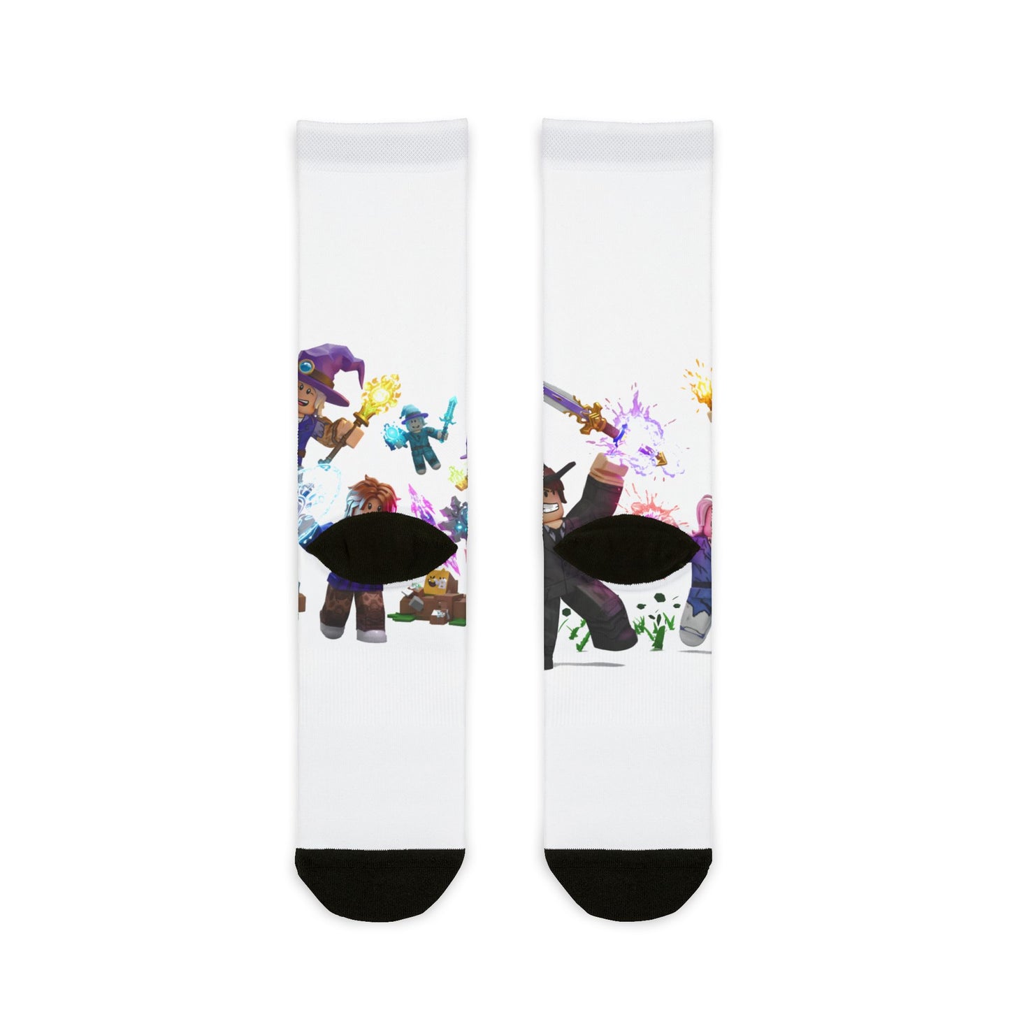 Pixel Powerhouse Voxel Character Crew Socks