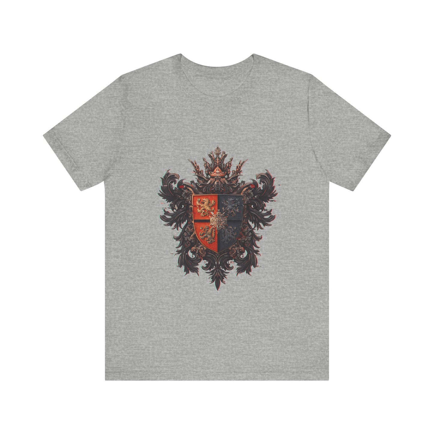 Guild Emblem Fusion Tee - Trendy Unisex Jersey with Unique Sleeve Print