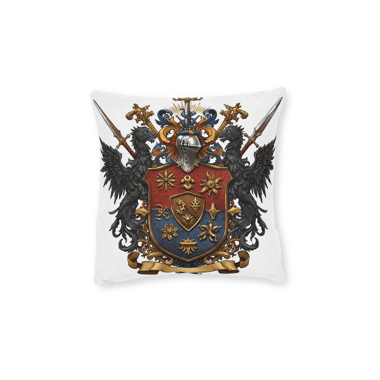 Edgy Elegance: Dual Guild #62 Square Pillow