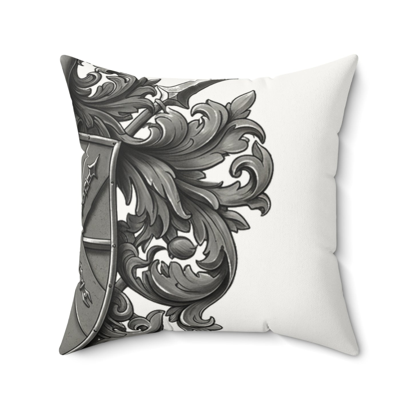 Edgy Enclave: Dual Guild Faux Suede Pillow