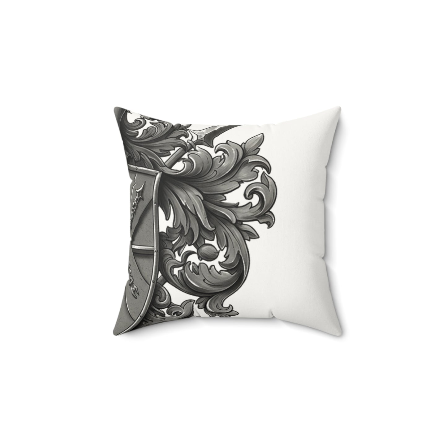 Edgy Enclave: Dual Guild Faux Suede Pillow