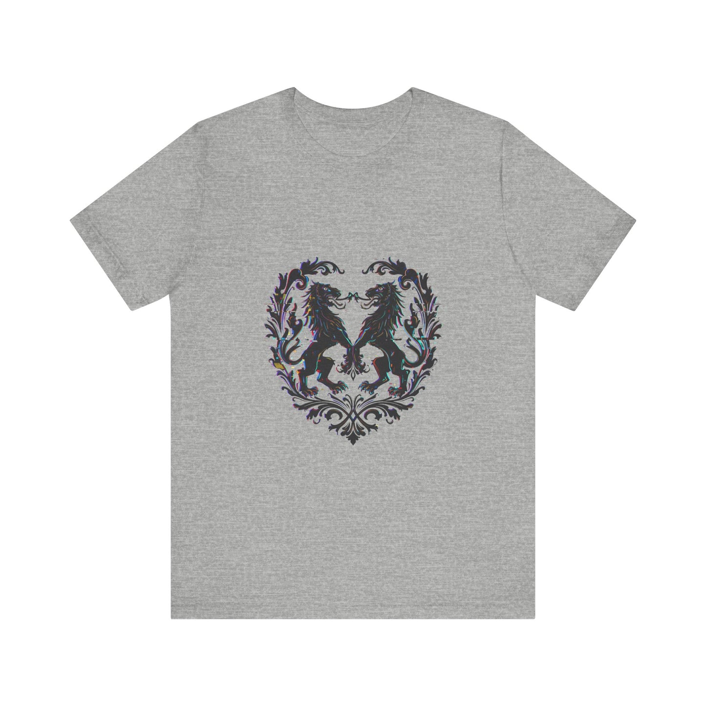 Glitch Heraldry Unisex Tee: Trendy Fusion Style