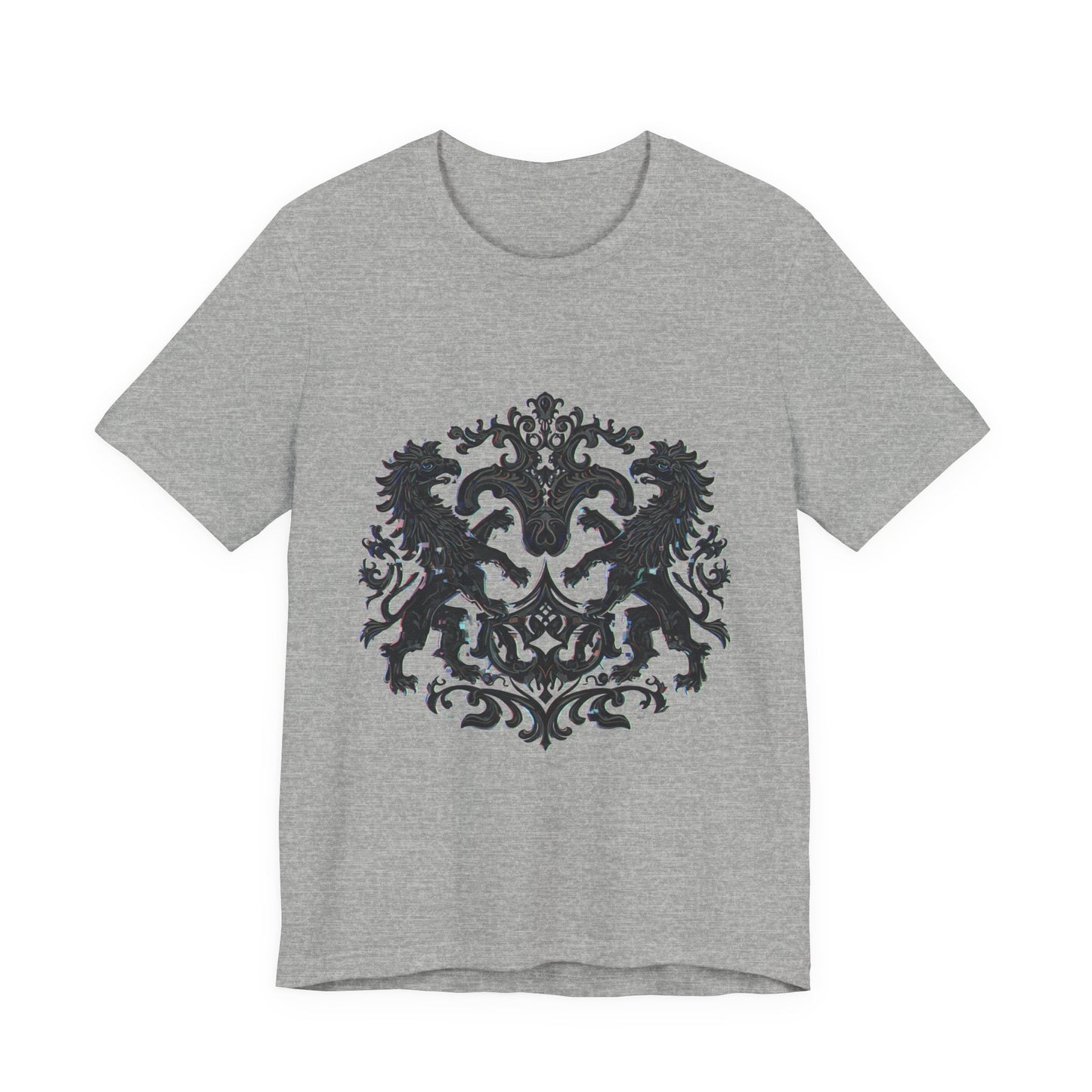 Trendsetter Glitch Heraldry Tee – Unleash Your Unique Style!