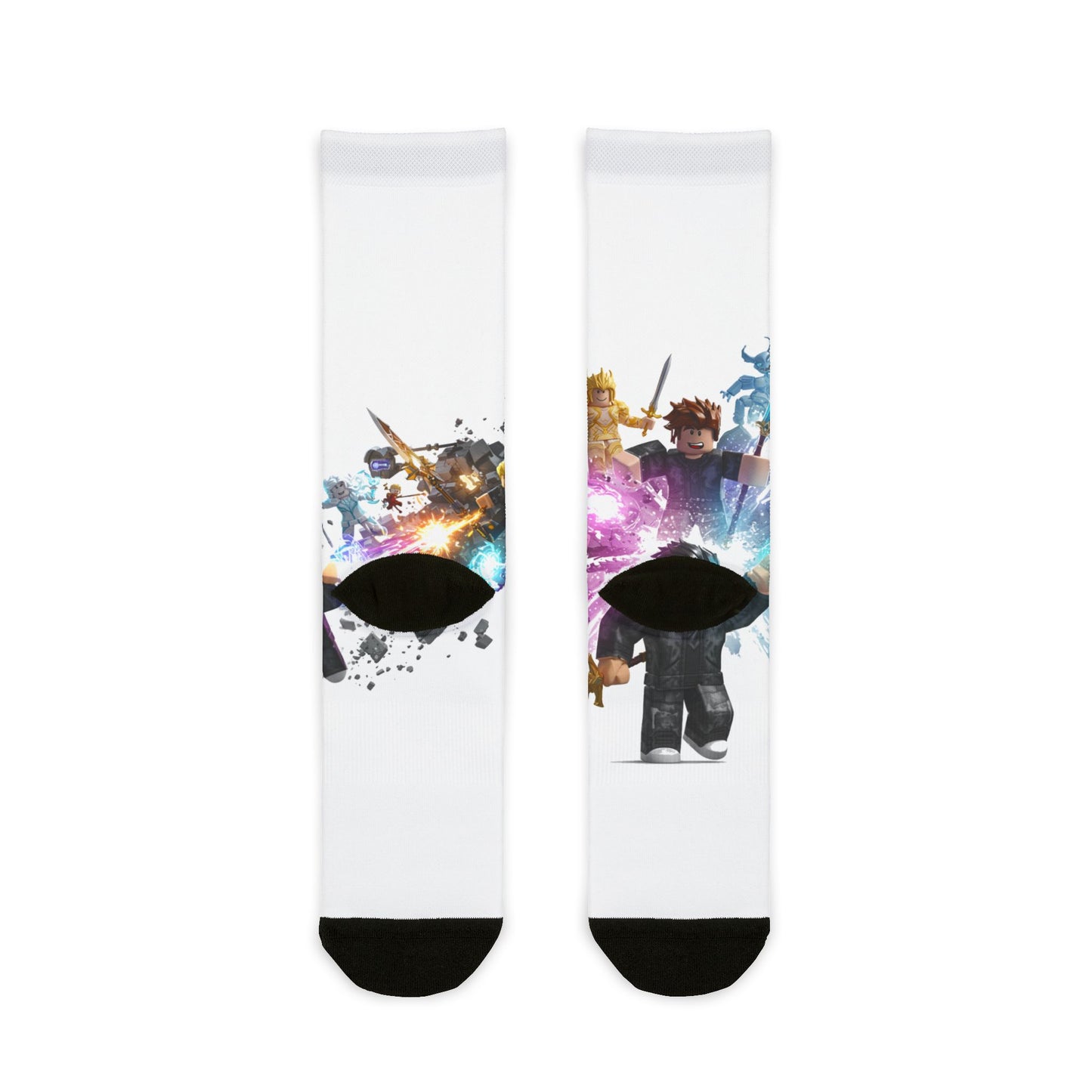 Pixel Prowess: Edgy Voxel Crew Socks