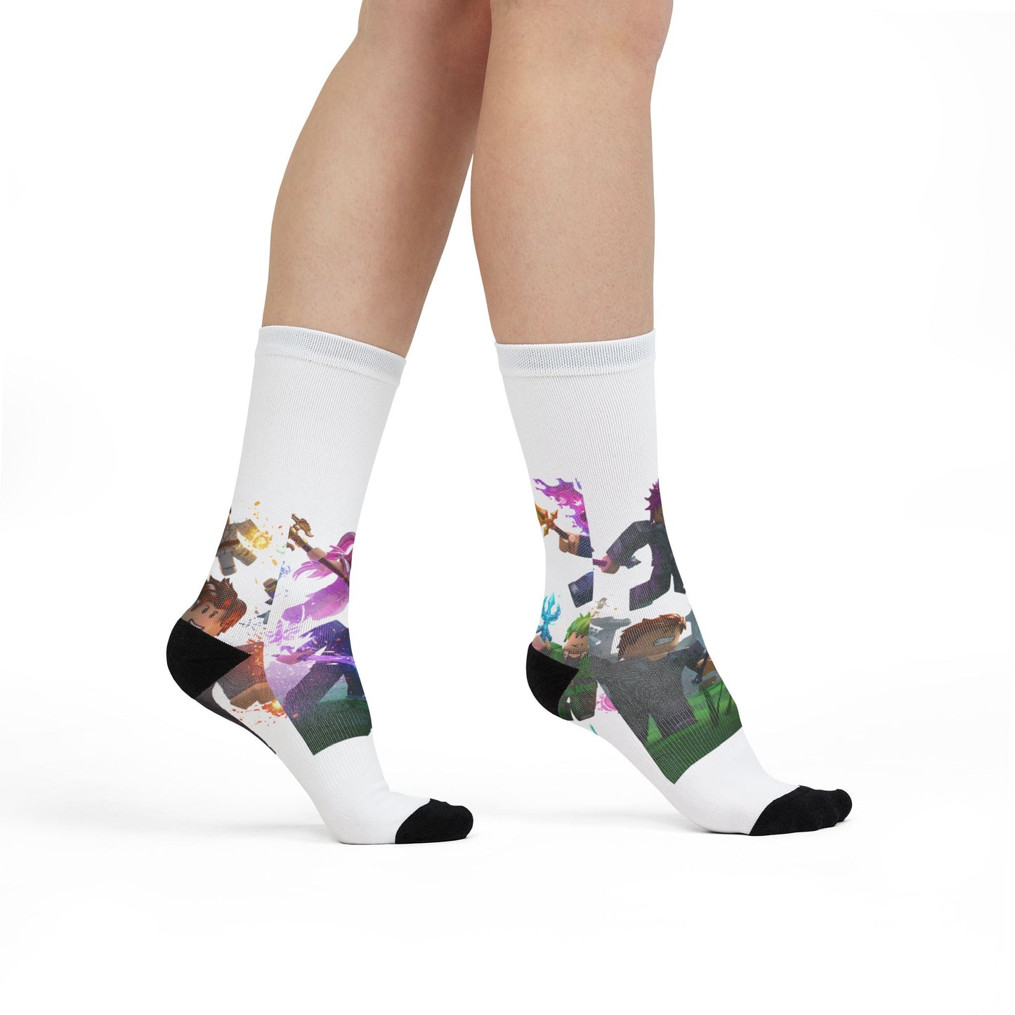 Pixel Powerhouse Edgy Crew Socks
